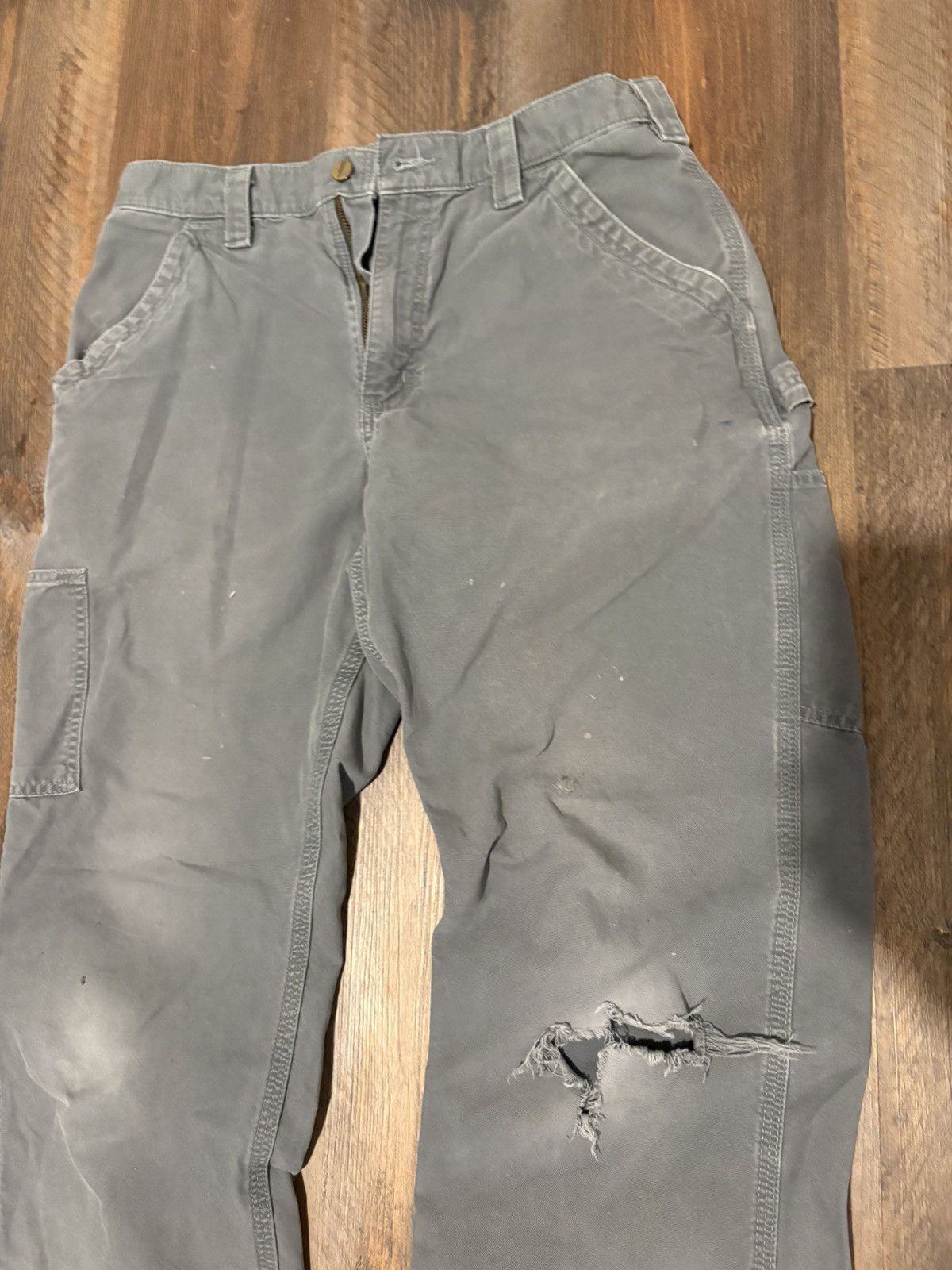 Carhartt Grey Carhartt Work Pants Size US 32 / EU 48 - 4 Thumbnail