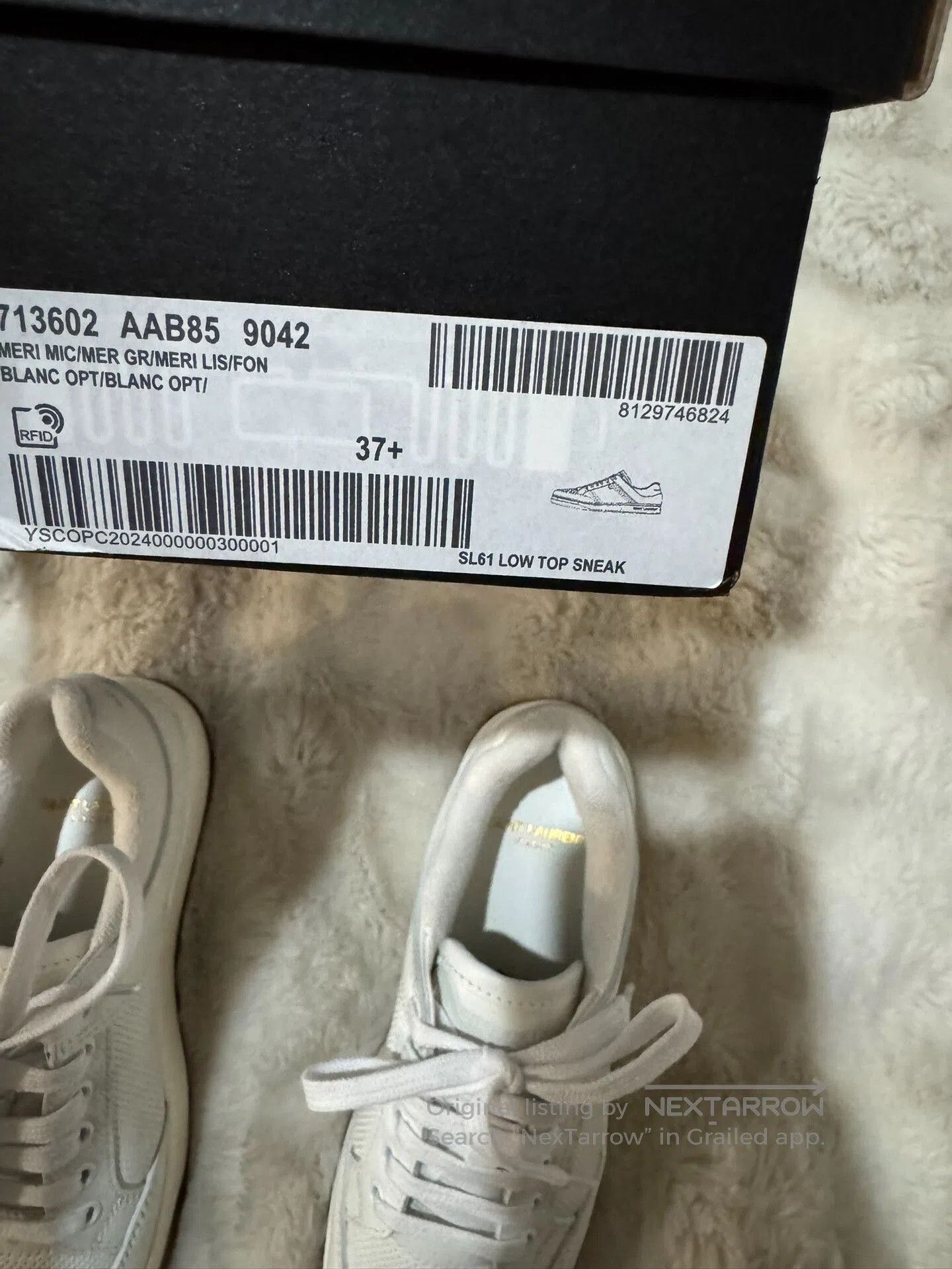 Saint Laurent Paris Saint Laurent SL61 Women's White Sneakers. Size US 6.5 / IT 36.5 - 9 Thumbnail