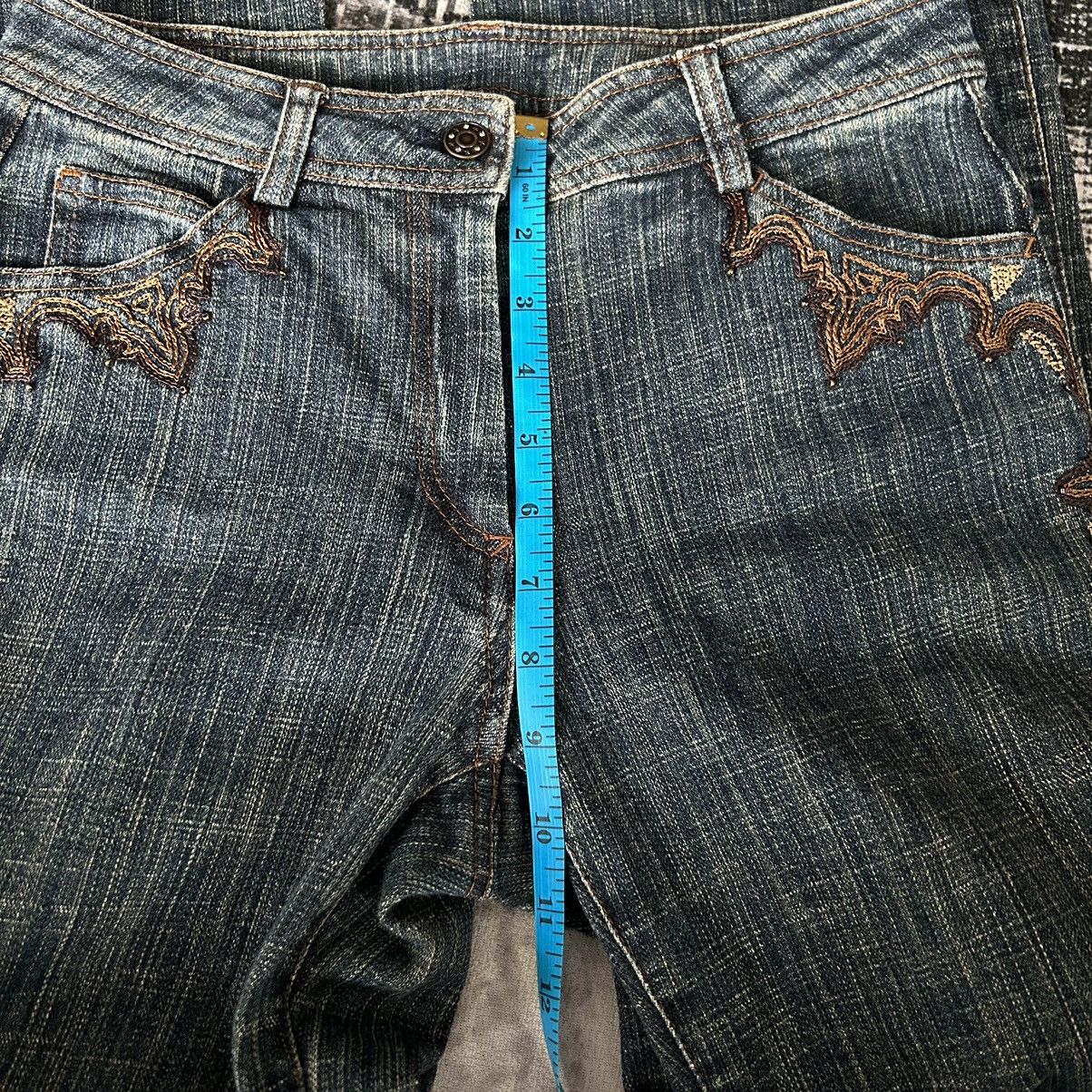 If Six Was Nine Flower Embroidery Flared Jeans Size US 28 / EU 44 - 14 Thumbnail