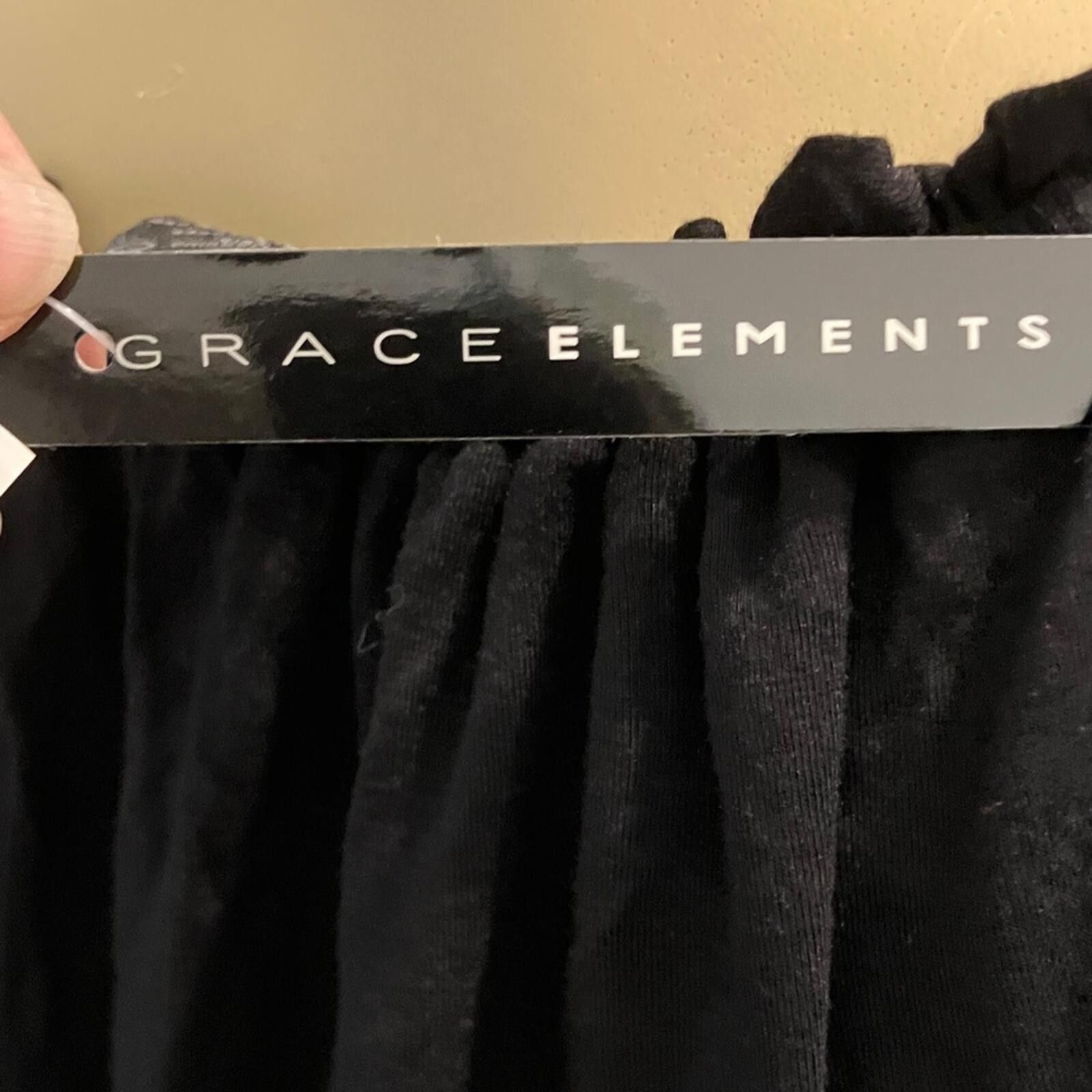 Other NWT Grace Elements Black Tie-Front Blouse Size S / US 4 / IT 40 - 2 Thumbnail