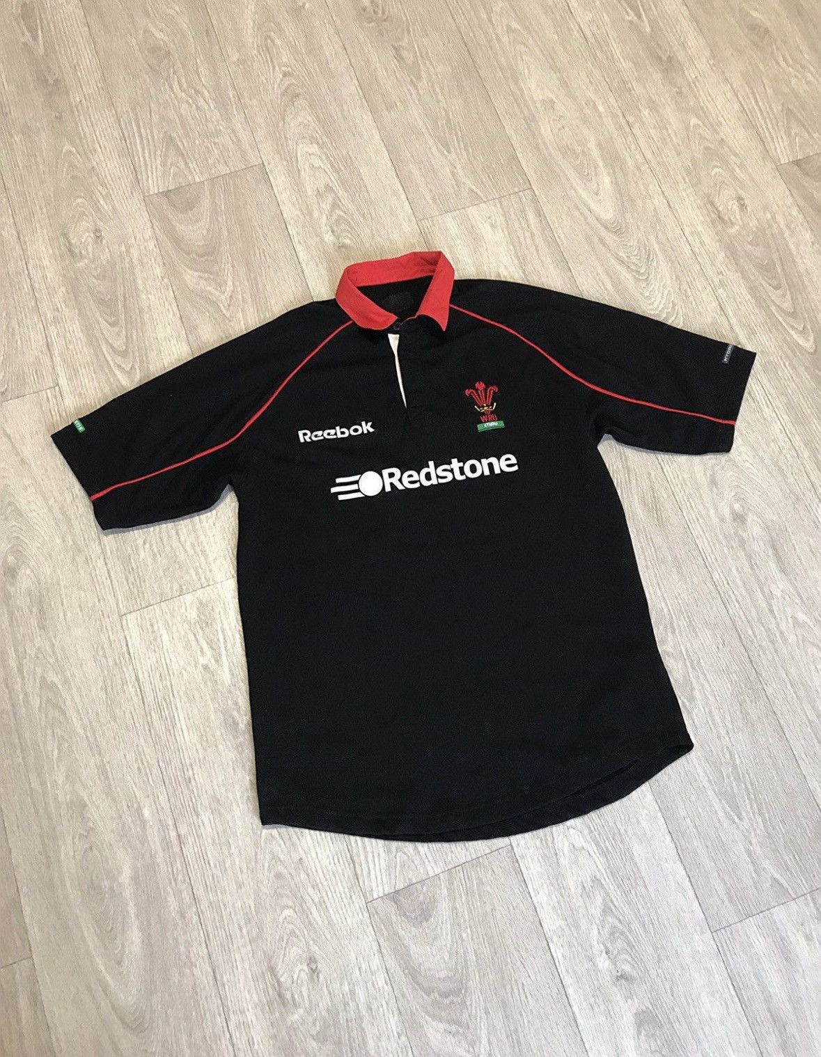 Pre-owned England Rugby League X Vintage Reebok Wales Rugby Shirt Jersey 2000/01 In Black