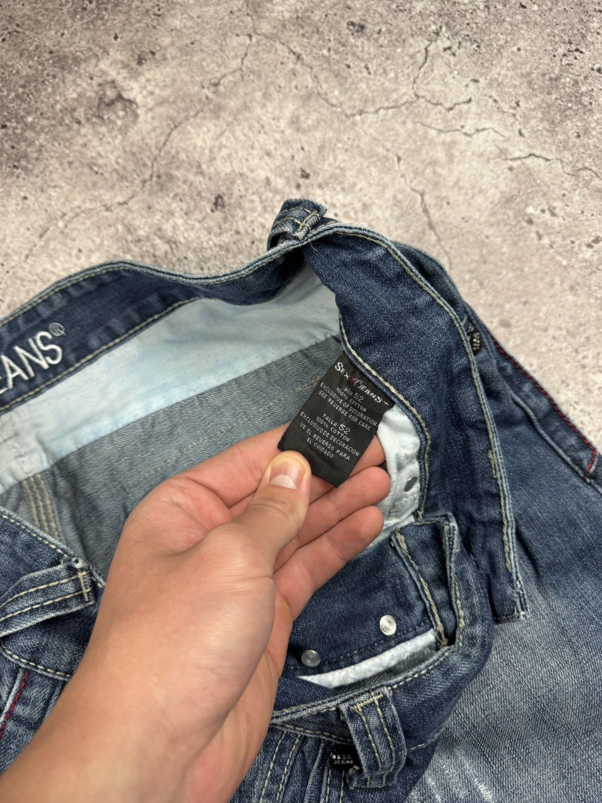 Japanese Brand Y2K Faded Sex Jeans Japanese lgb if6was9 style Avant Garde Size US 36 / EU 52 - 9 Thumbnail