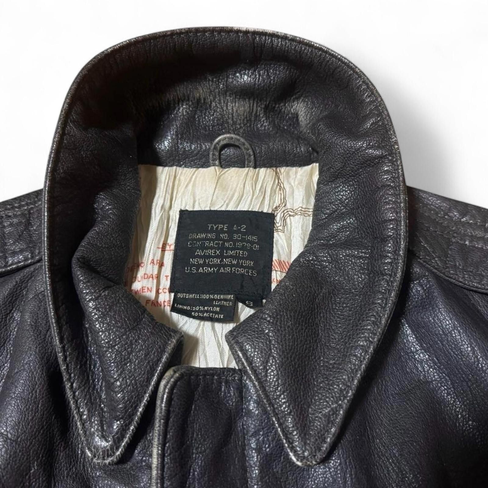 Avirex Avirex - Men's Vintage Leather Bomber Jacket Size US L / EU 52-54 / 3 - 7 Thumbnail