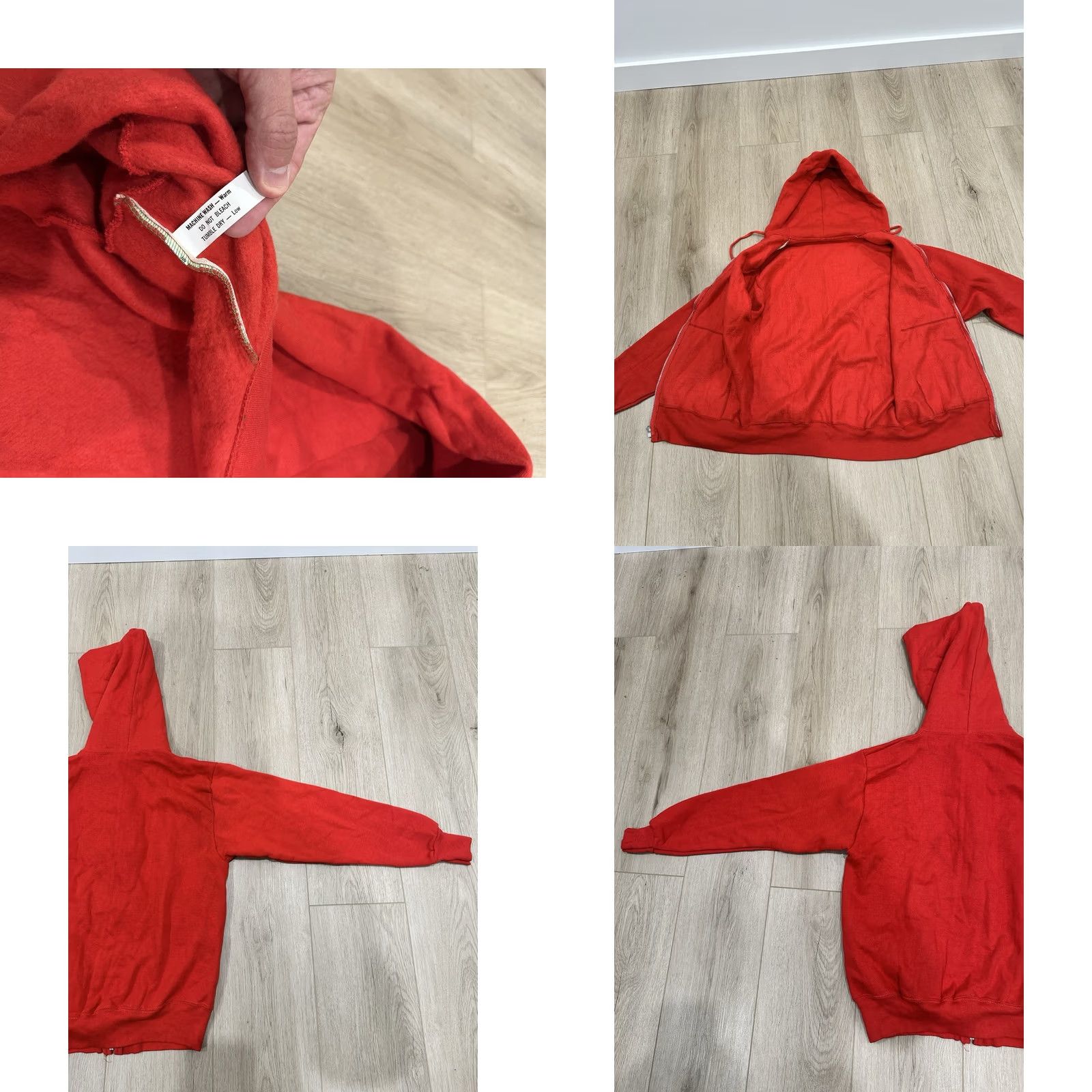Vintage VINTAGE NWT Red 60s Zip Up Hoodie Men's M Made In USA Vintage Zip Up Hoodie Regular Fit Mens Size US M / EU 48-50 / 2 - 8 Thumbnail
