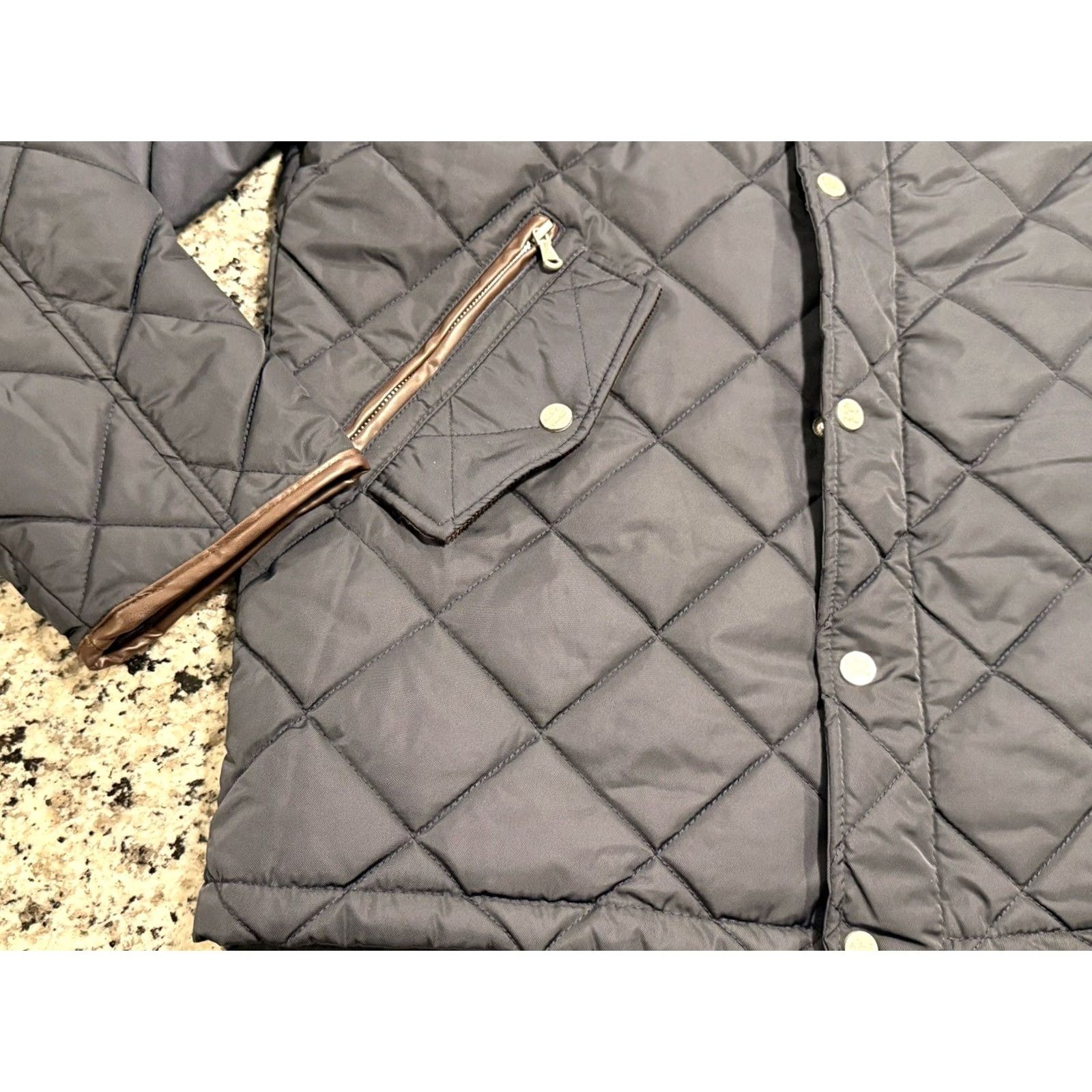 Robert Graham VINTAGE? No. Robert Graham Quilted Field Jacket Navy Blue L Water Repellent NWT Size US L / EU 52-54 / 3 - 2 Thumbnail