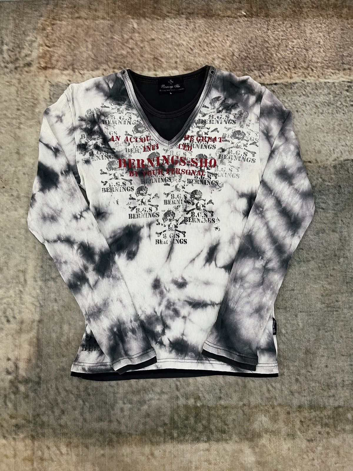 If Six Was Nine × Japanese Brand × Vintage Berning-Sho Blackwhite Tee Size US XS / EU 42 / 0 - 5 Thumbnail