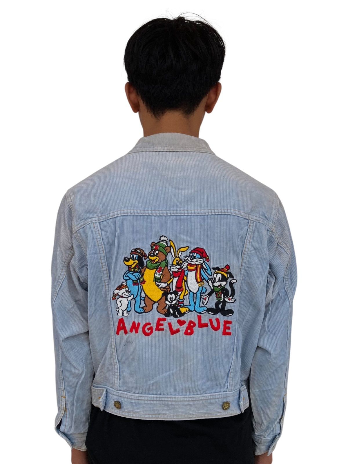 Hysteric Glamour 1980s Angel Blue - Corduroy Mascots Jacket Size M / US 6-8 / IT 42-44 - 4 Thumbnail