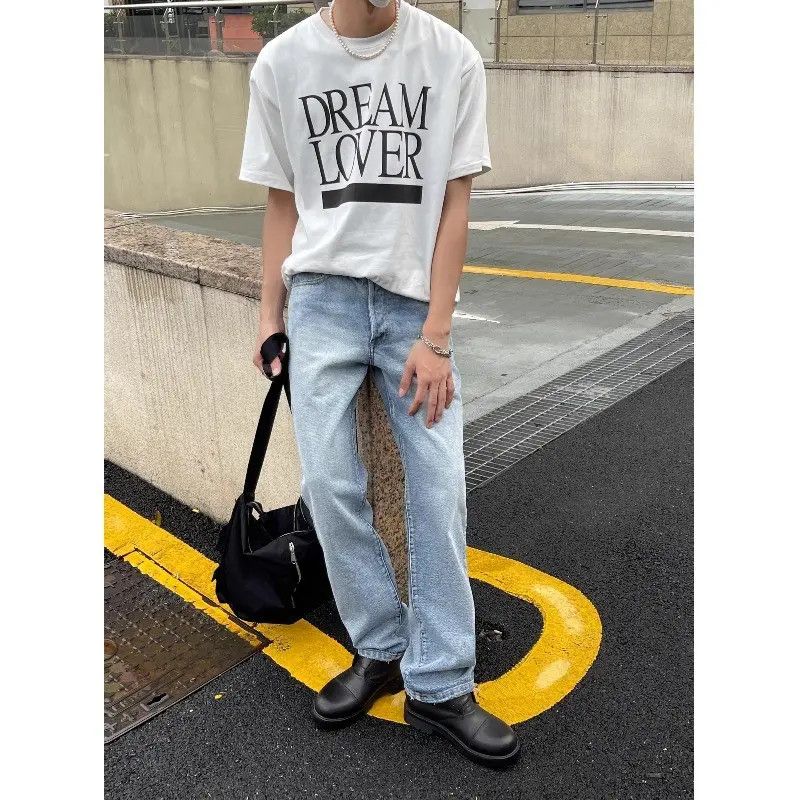 Japanese Brand Retro loose high street straight leg jeans Size US 32 / EU 48 - 5 Thumbnail