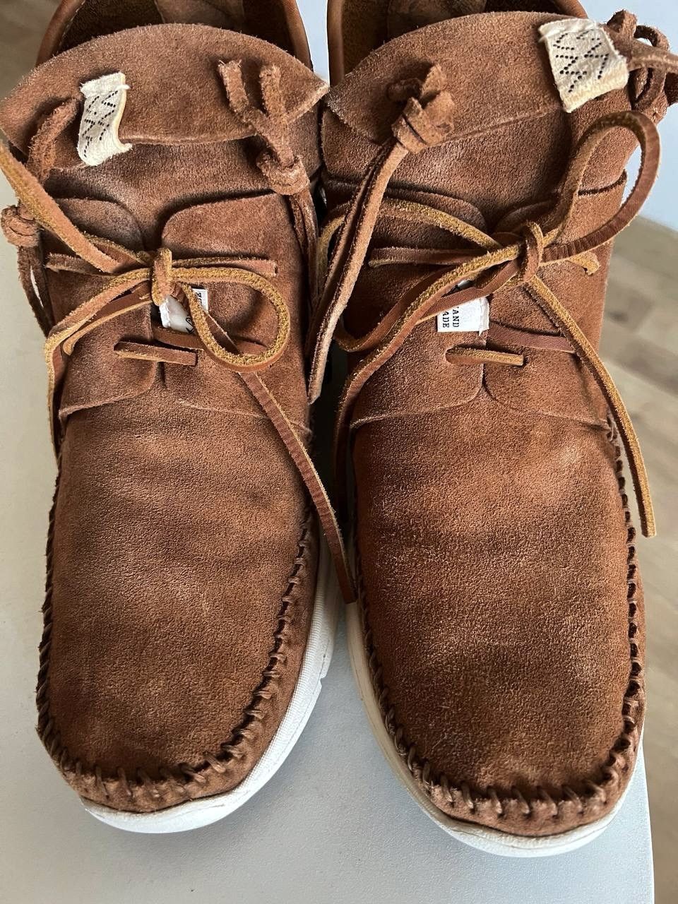 Visvim Ute Moc Trainer Hi-Folk in Brown Suede