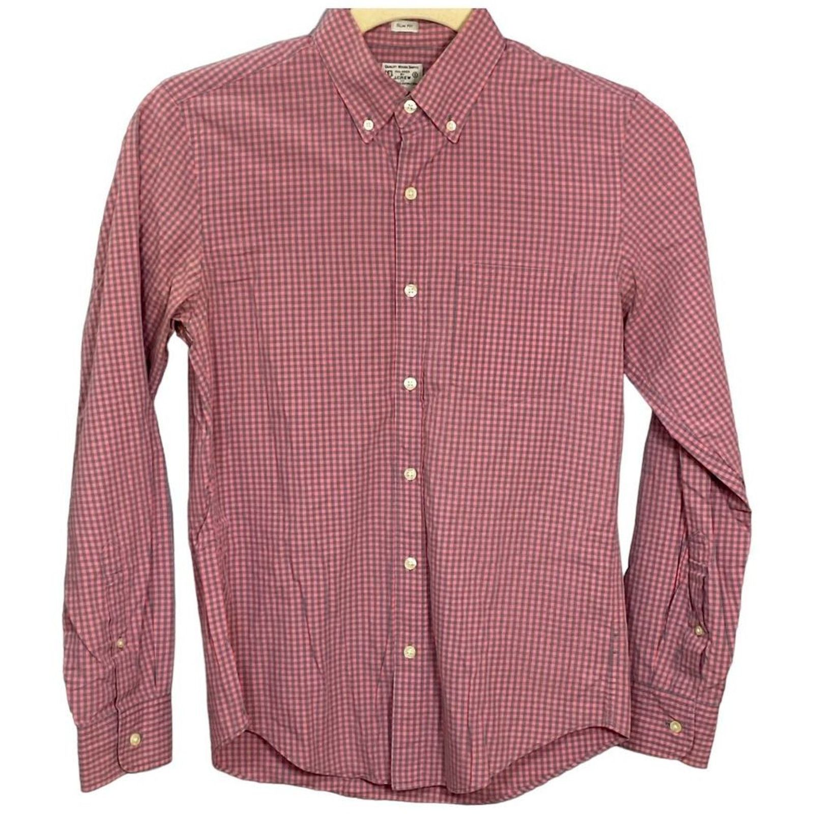 J.Crew J.Crew Shirt Small Slim Fit Pink Check Long Sleeve Button Up Size US S / EU 44-46 / 1 - 1 Thumbnail