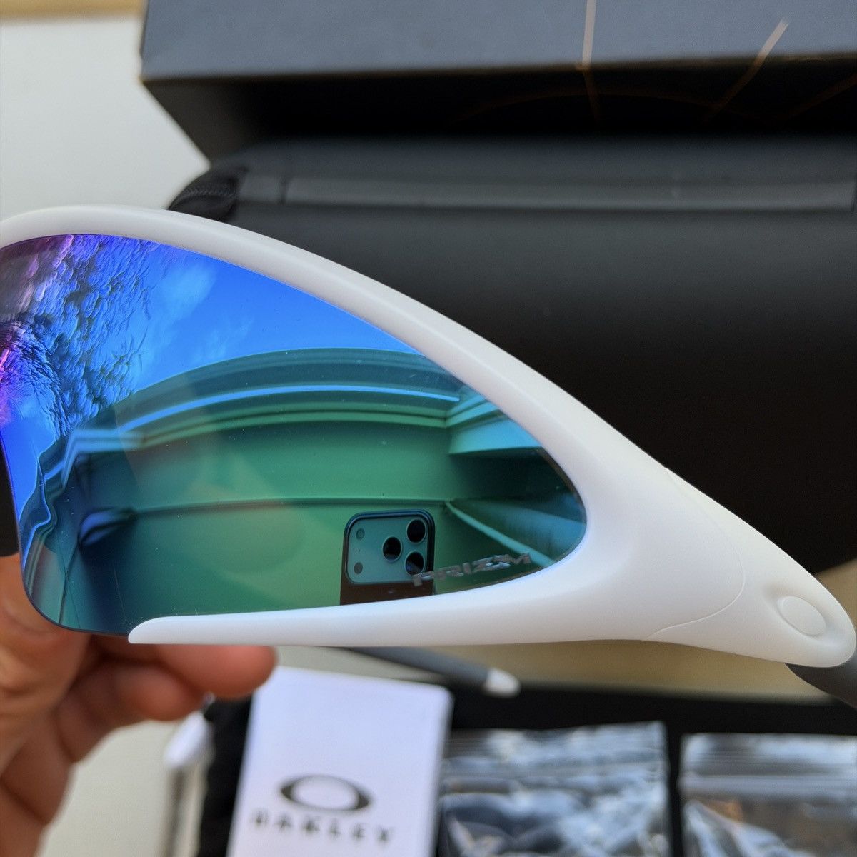 Oakley OAKLEY ELLIPSE SUNGLASSES MATTE VAPOR PRIZM SAPPHIRE Size ONE SIZE - 5 Thumbnail