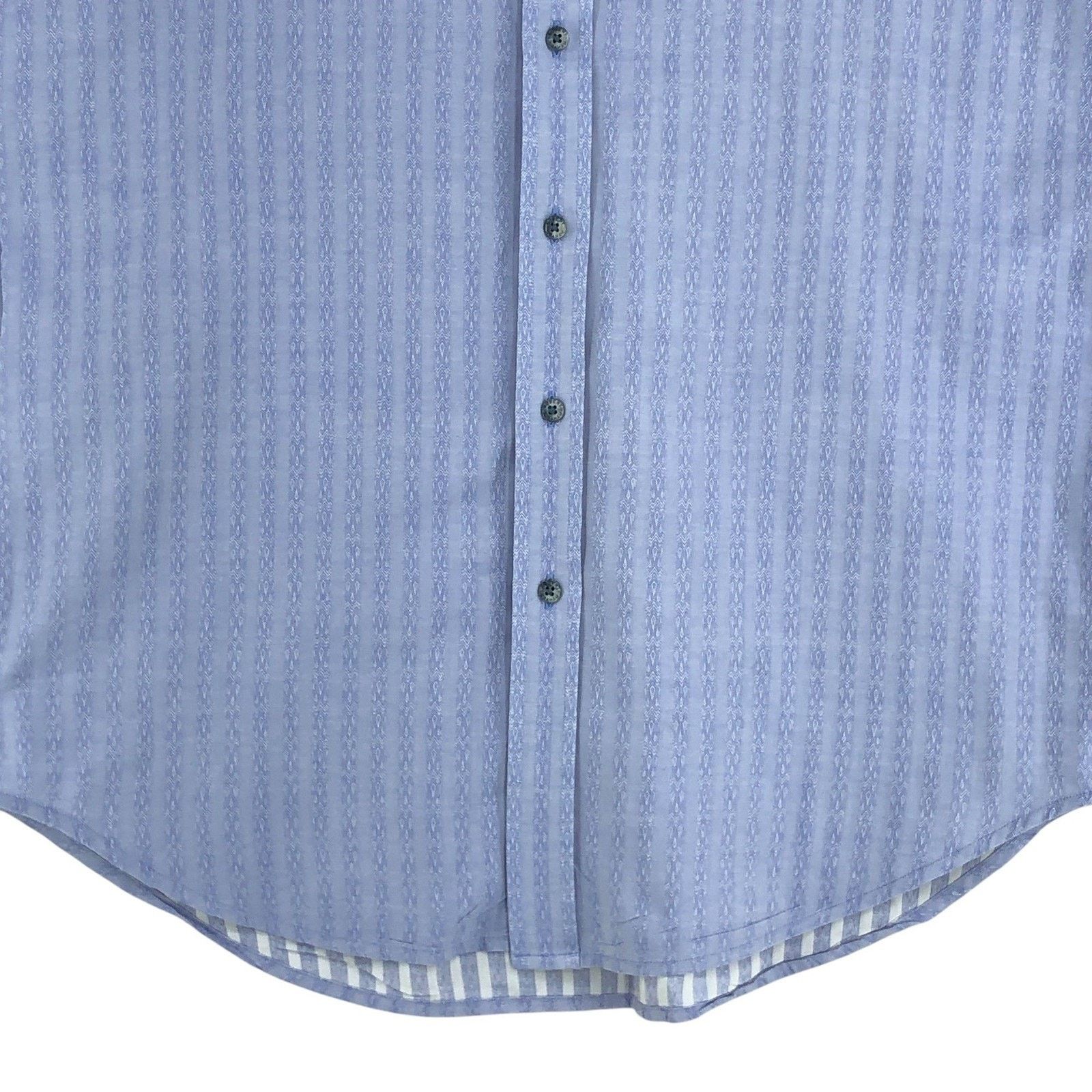 Robert Graham Robert Graham Shirt L Lilac Jacquard Stripe Button Contrast Size US L / EU 52-54 / 3 - 3 Thumbnail