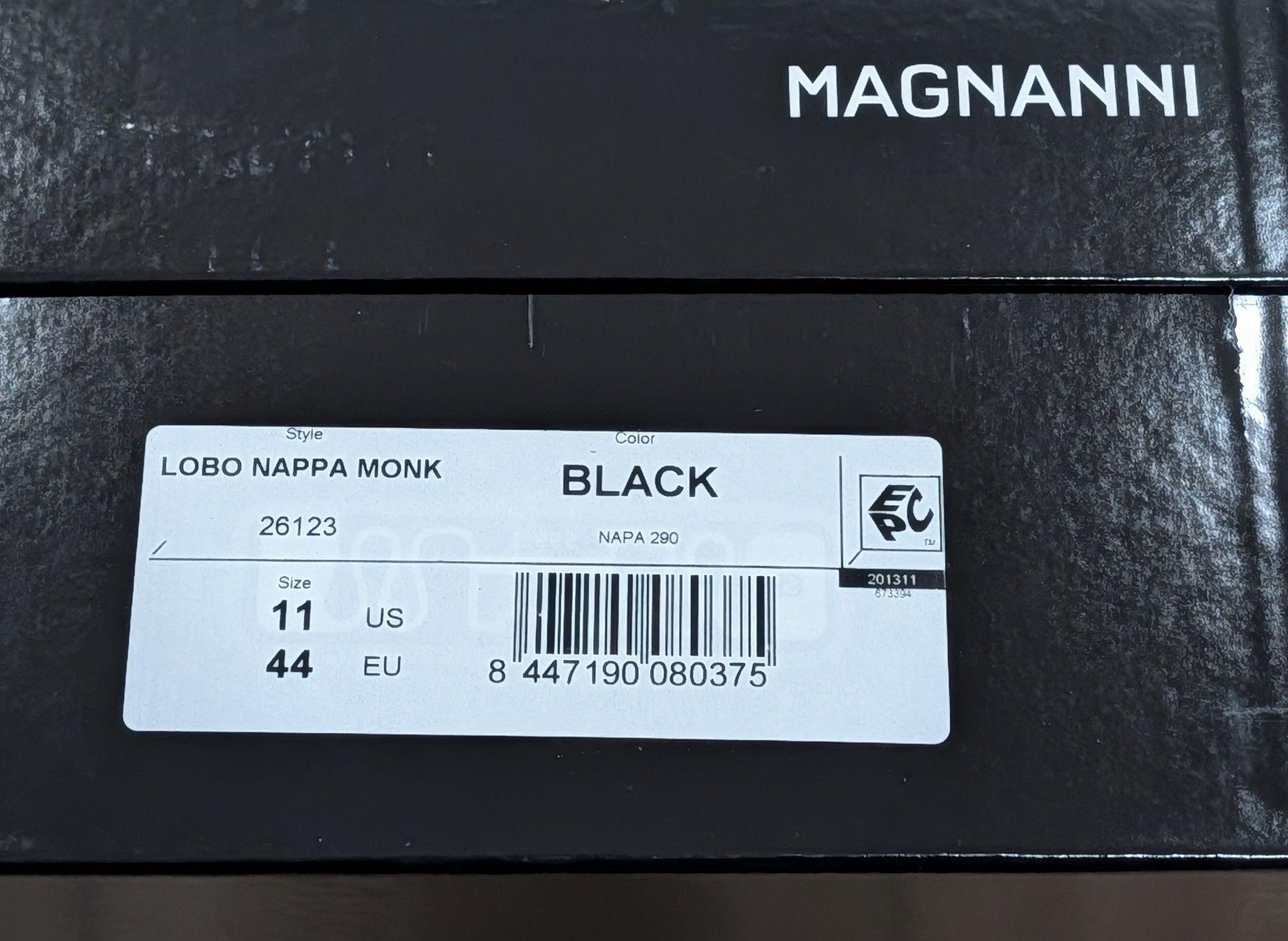 Magnanni MAGNANNI Leather Double Monk Strap Shoes Black/White 11 Size US 11 / EU 44 - 8 Thumbnail