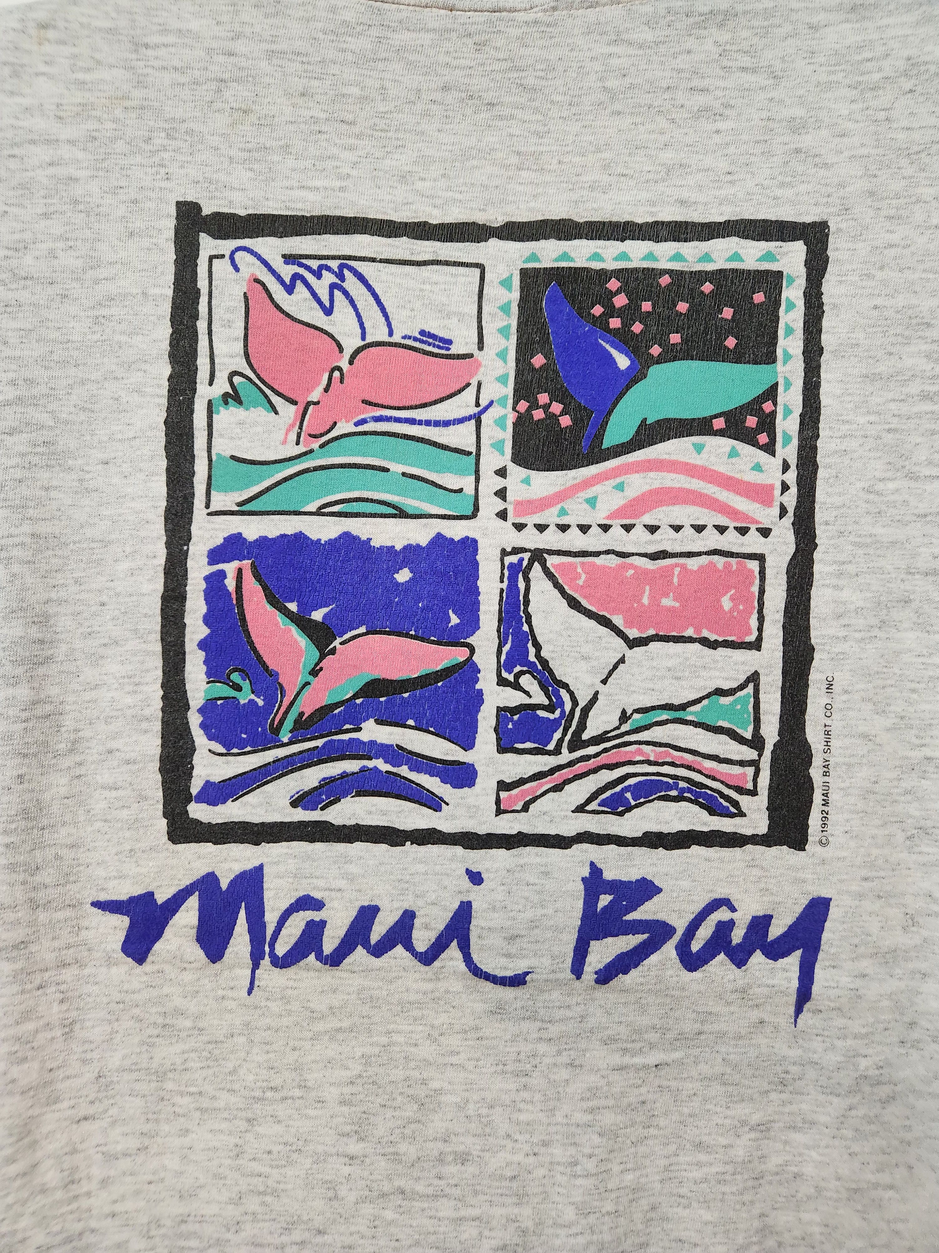 Tultex Tultex Vintage Maui Bay Hawaii Grey Shirt Size US L / EU 52-54 / 3 - 4 Thumbnail