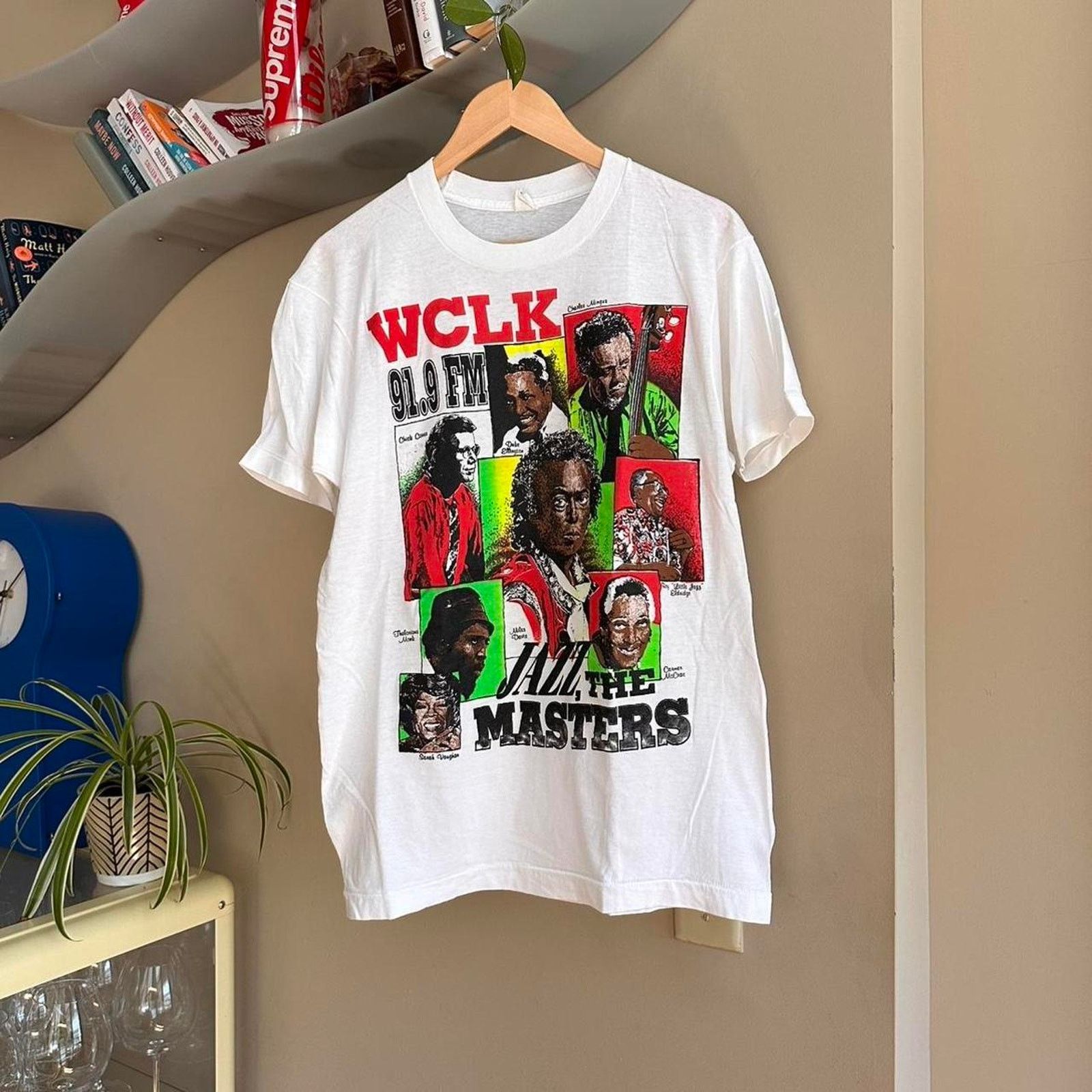 Band Tees × Fruit Of The Loom × Vintage Vintage WCLK 99.9 FM Jazz Shirt Size US L / EU 52-54 / 3 - 1 Thumbnail