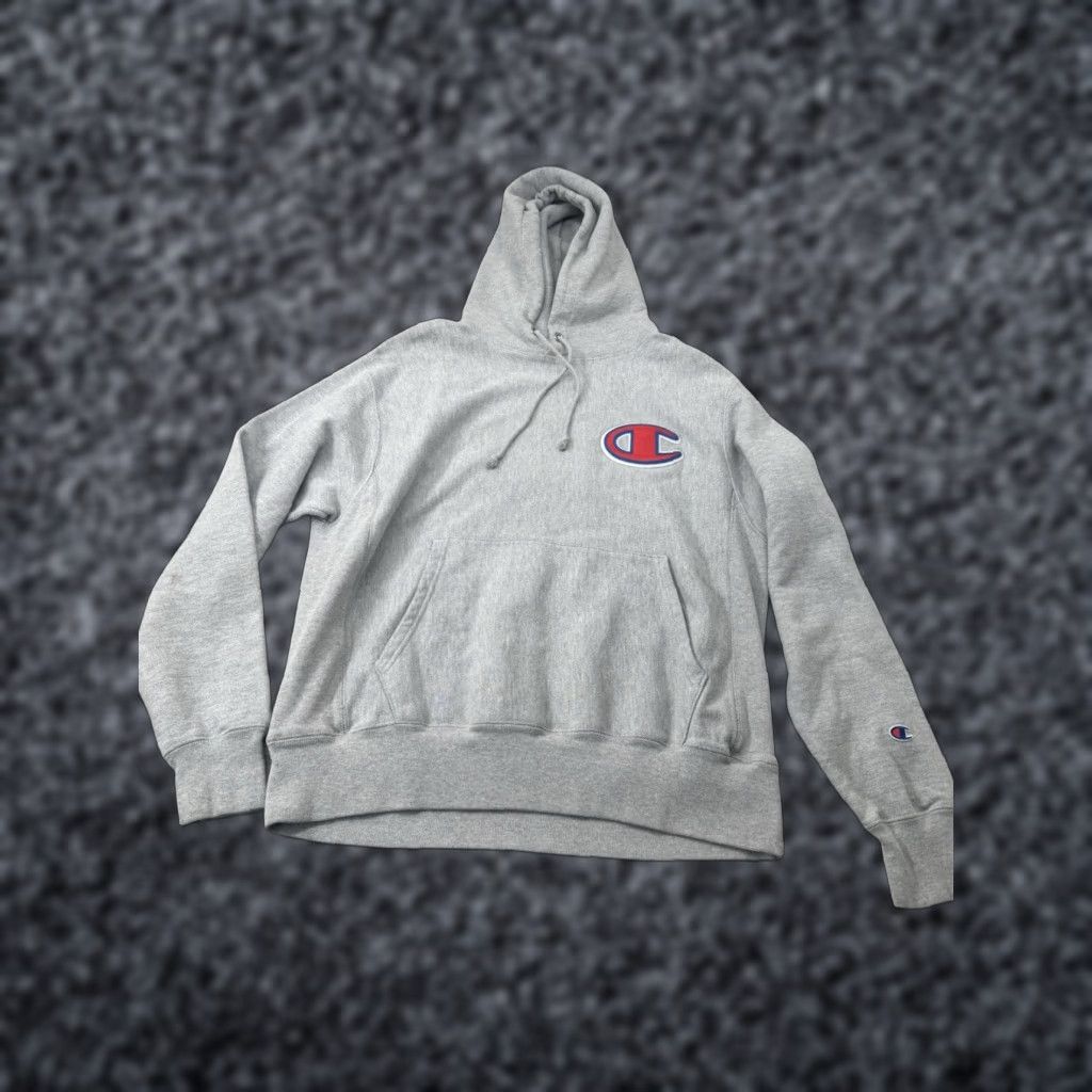 Champion VINTAGE Champion Reverse Weave Gray Hoodie Men’s M Logo Red Blue Pullover Reversible Big Logo Men Size US M / EU 48-50 / 2 - 1 Thumbnail