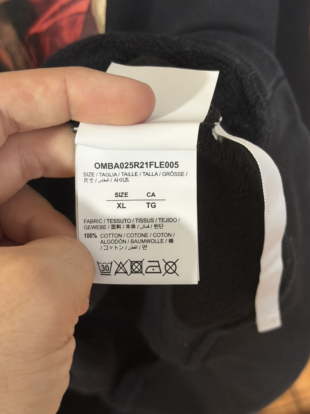 Off-White OFF WHITE CARAVAGGIO BLACK SWEATSHIRT Size US XL / EU 56 / 4 - 7 Thumbnail