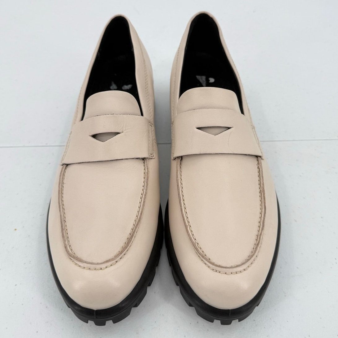 Ecco NEW ECCO Women's Modtray Beige Leather Penny Loafer Size 10 Size US 10 / IT 40 - 3 Thumbnail