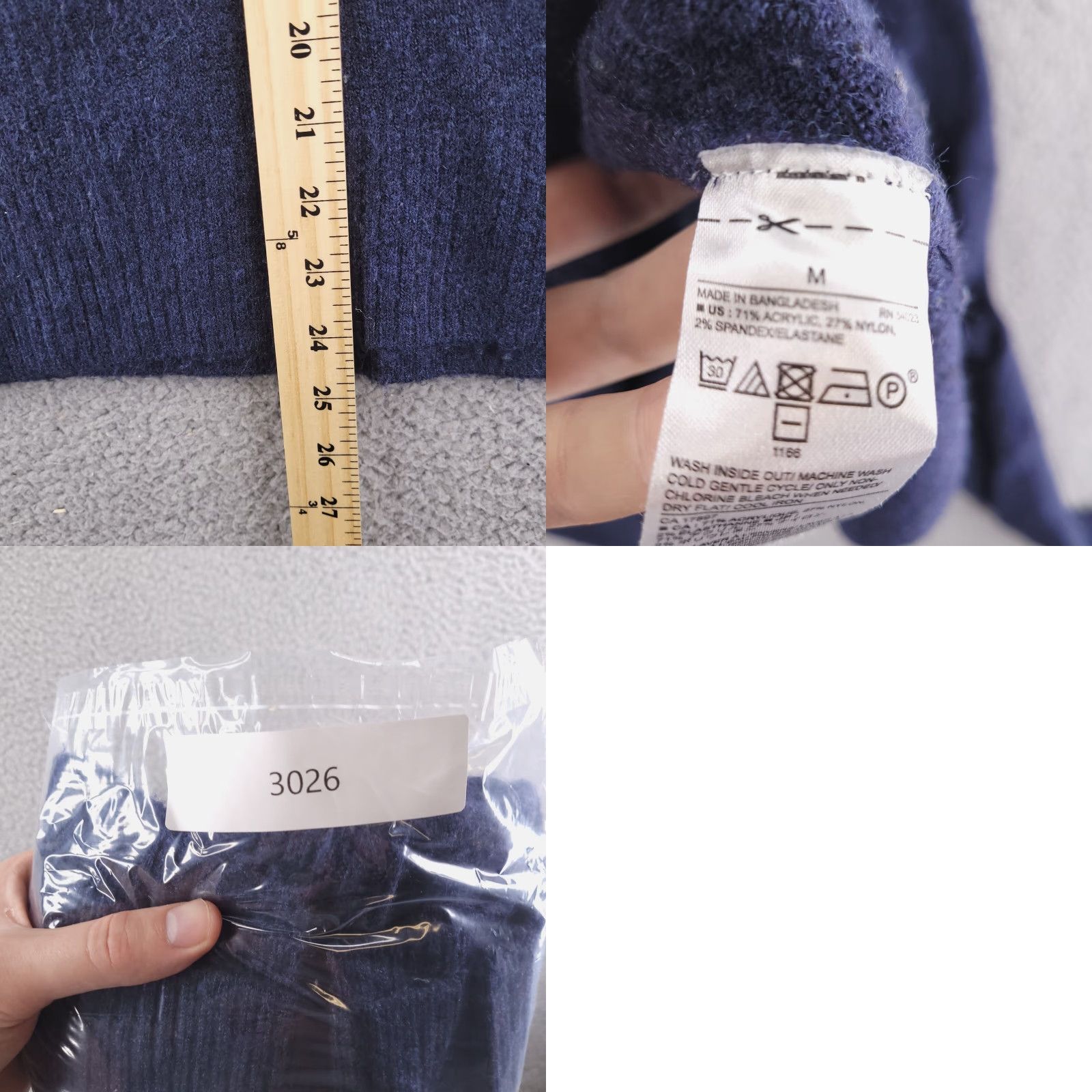 Banana Republic Banana Republic Sweater Womens Medium Blue Turtleneck Stretch Knit Size M / US 6-8 / IT 42-44 - 8 Thumbnail