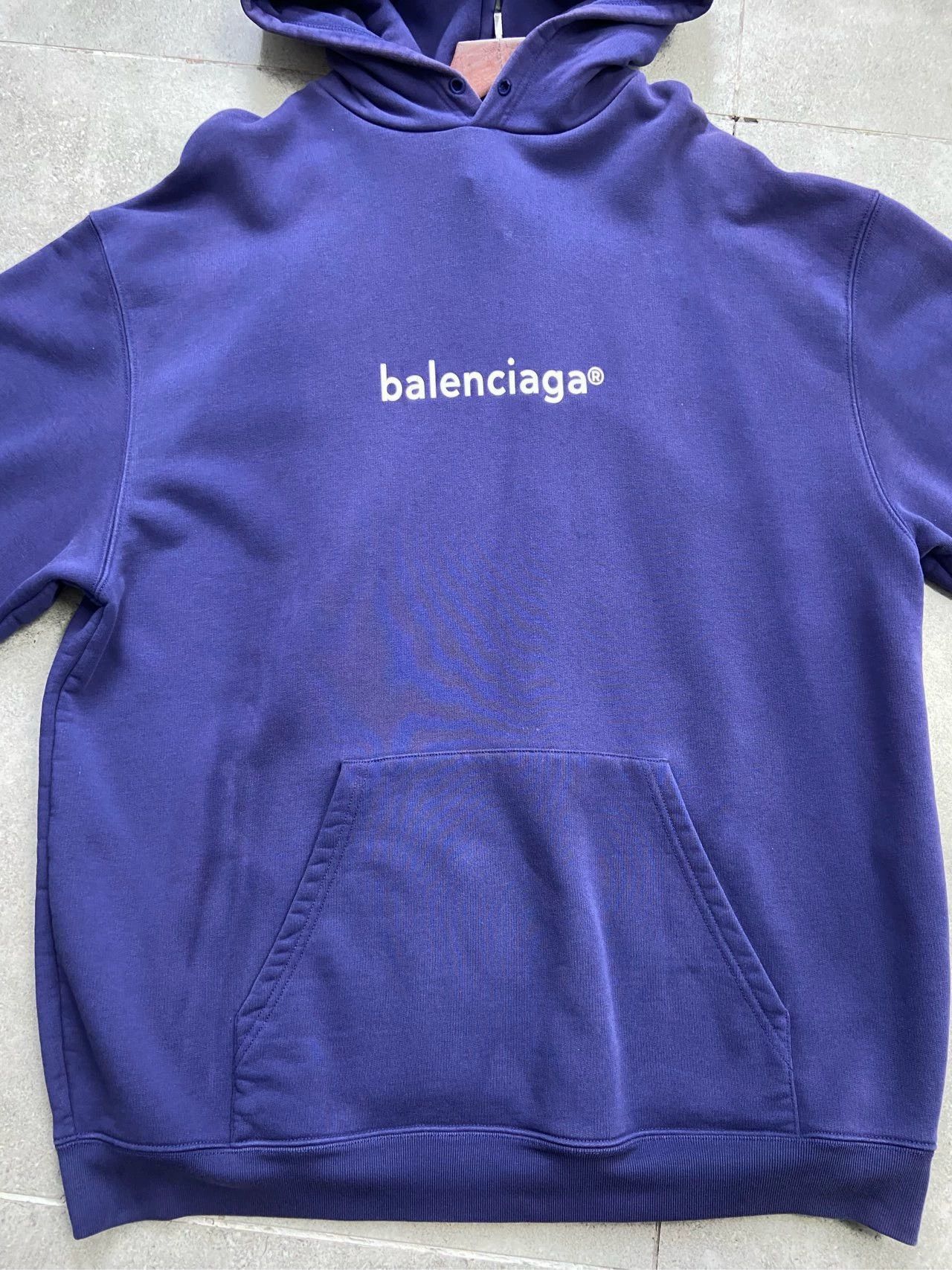 Balenciaga Balenciaga Email Letter Pattern Logo Blue Purple Hoodie Size US XL / EU 56 / 4 - 5 Thumbnail