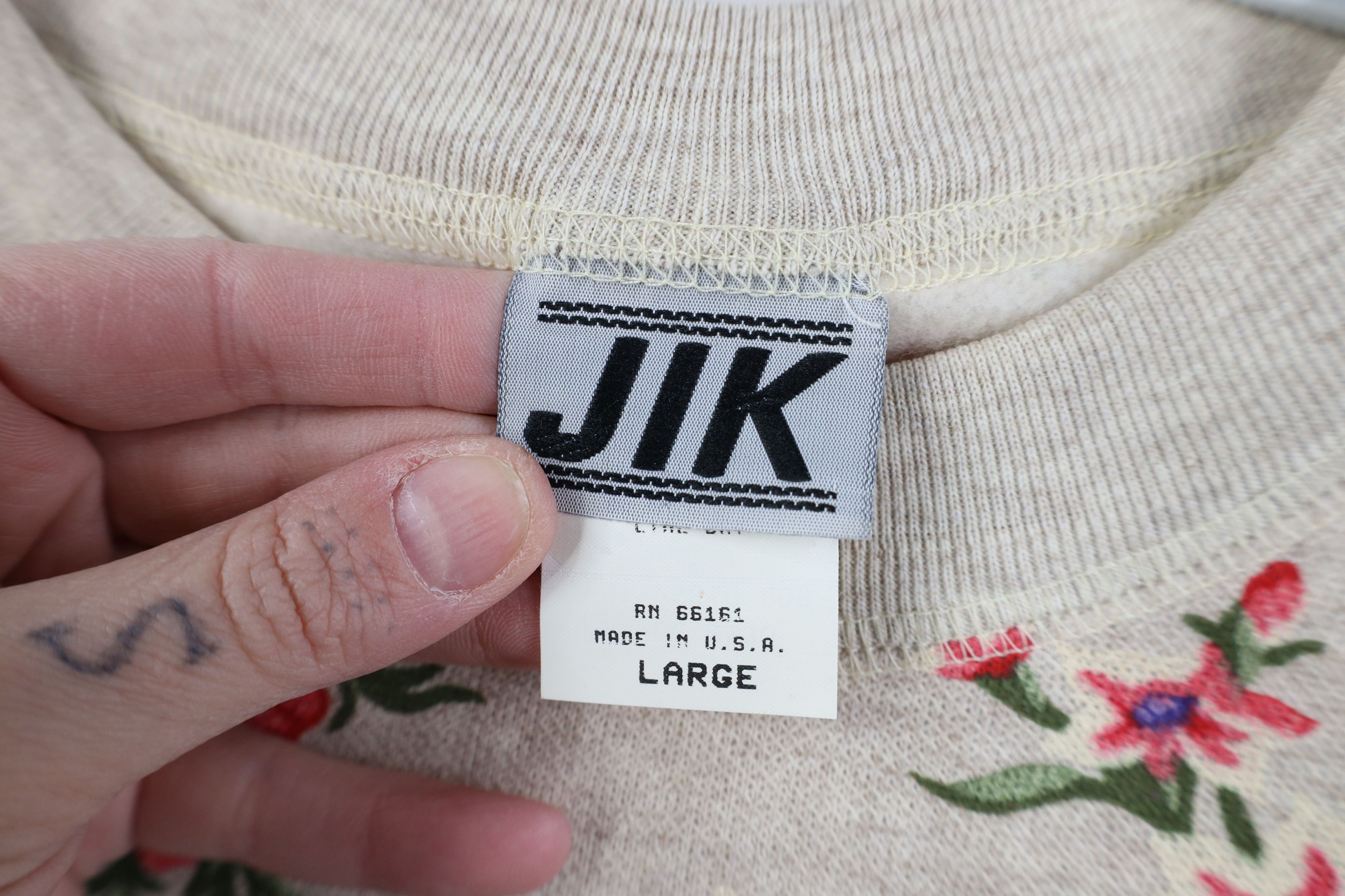 Vintage Vintage 90s Streetwear Flower Cinch Waist Sweatshirt USA Size L / US 10 / IT 46 - 7 Thumbnail