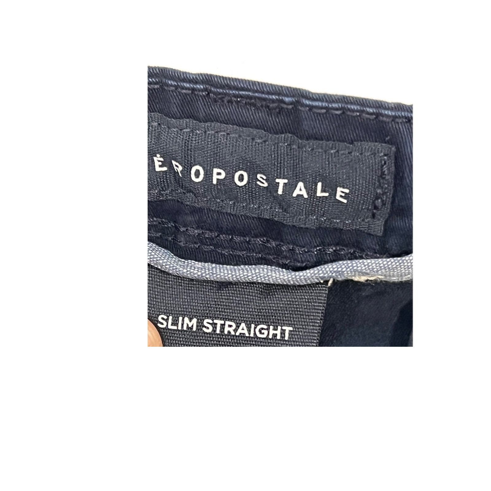 Aeropostale Aeropostale Navy Blue Slim Straight Chino Pants Mens 30x32 Size US 30 / EU 46 - 3 Thumbnail