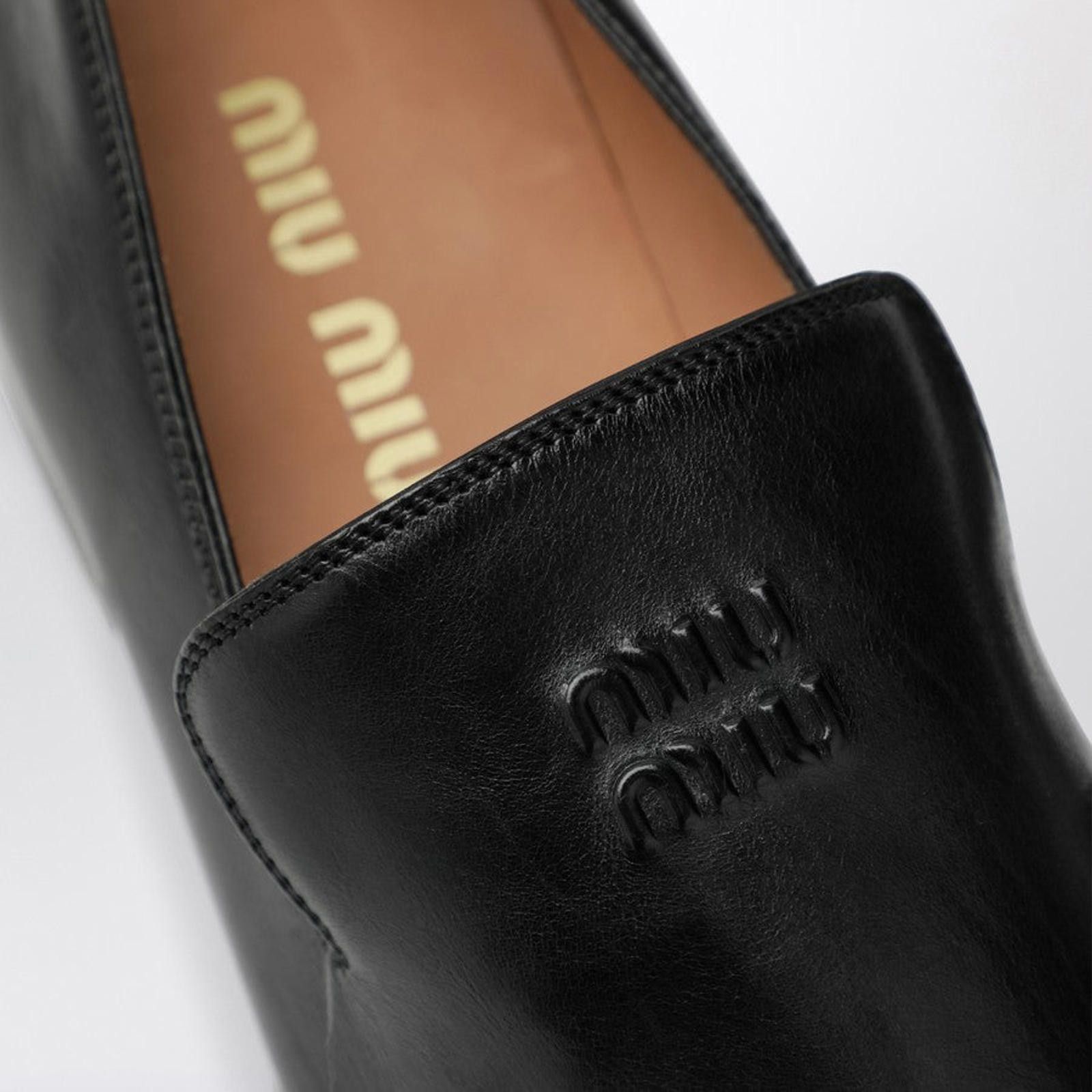 Miu Miu MIU MIU LEATHER LOAFER SIZE 39 Size ONE SIZE - 4 Thumbnail