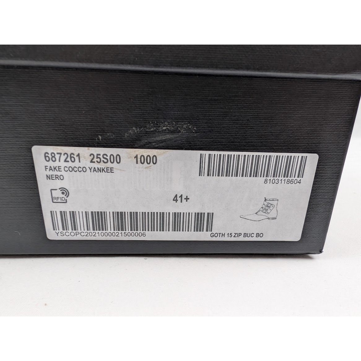 Saint Laurent Paris o1rshd1 Goth 15 Zip Buckle Boots Fake Cocco Yankee in Nero Size US 8.5 / EU 41-42 - 23 Thumbnail