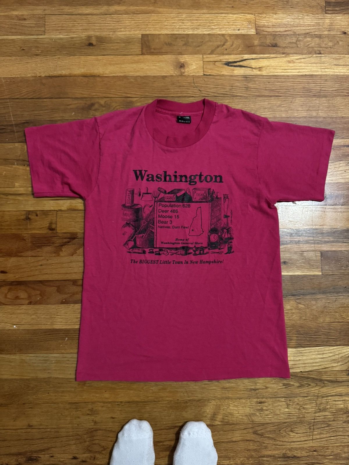 Vintage Vintage washigton population tee Size US M / EU 48-50 / 2 - 1 Thumbnail