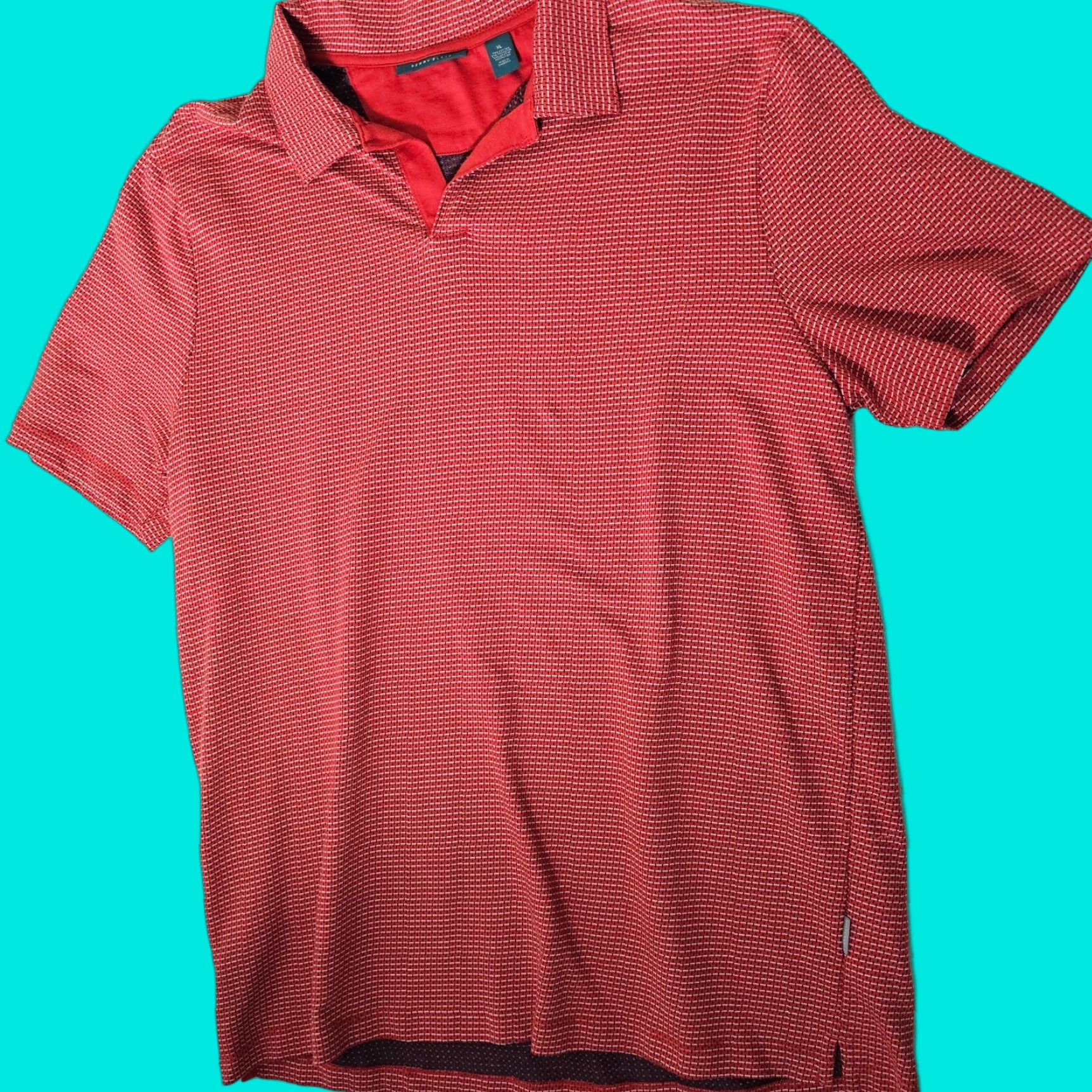 Perry Ellis Perry Ellis Polo Men's Adult XL Golf Stretch Red Geometric Short Sleeve Size US XL / EU 56 / 4 - 1 Thumbnail