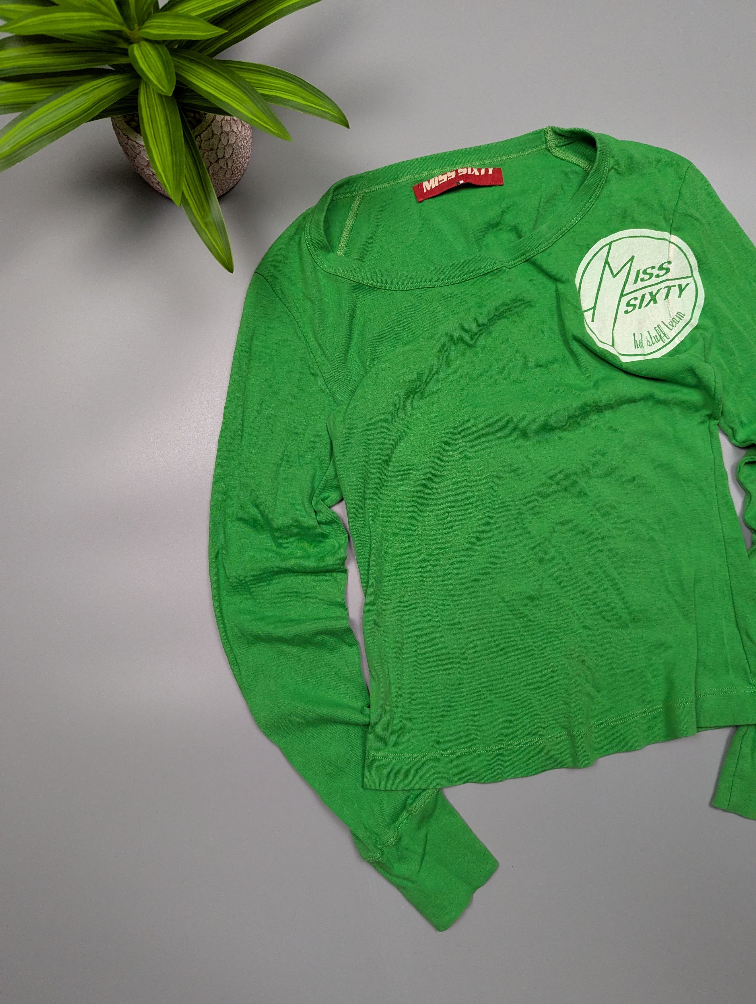 Miss Sixty Miss Sixty VTG 90s Women’s Long Sleeve T-Shirt XS/S Size XS / US 0-2 / IT 36-38 - 2 Thumbnail