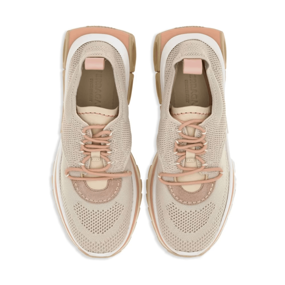 Salvatore Ferragamo o1s1rm0924 Nima Low-Top Sneakers in Mascarpone/Pink Size US 7.5 / IT 37.5 - 4 Thumbnail
