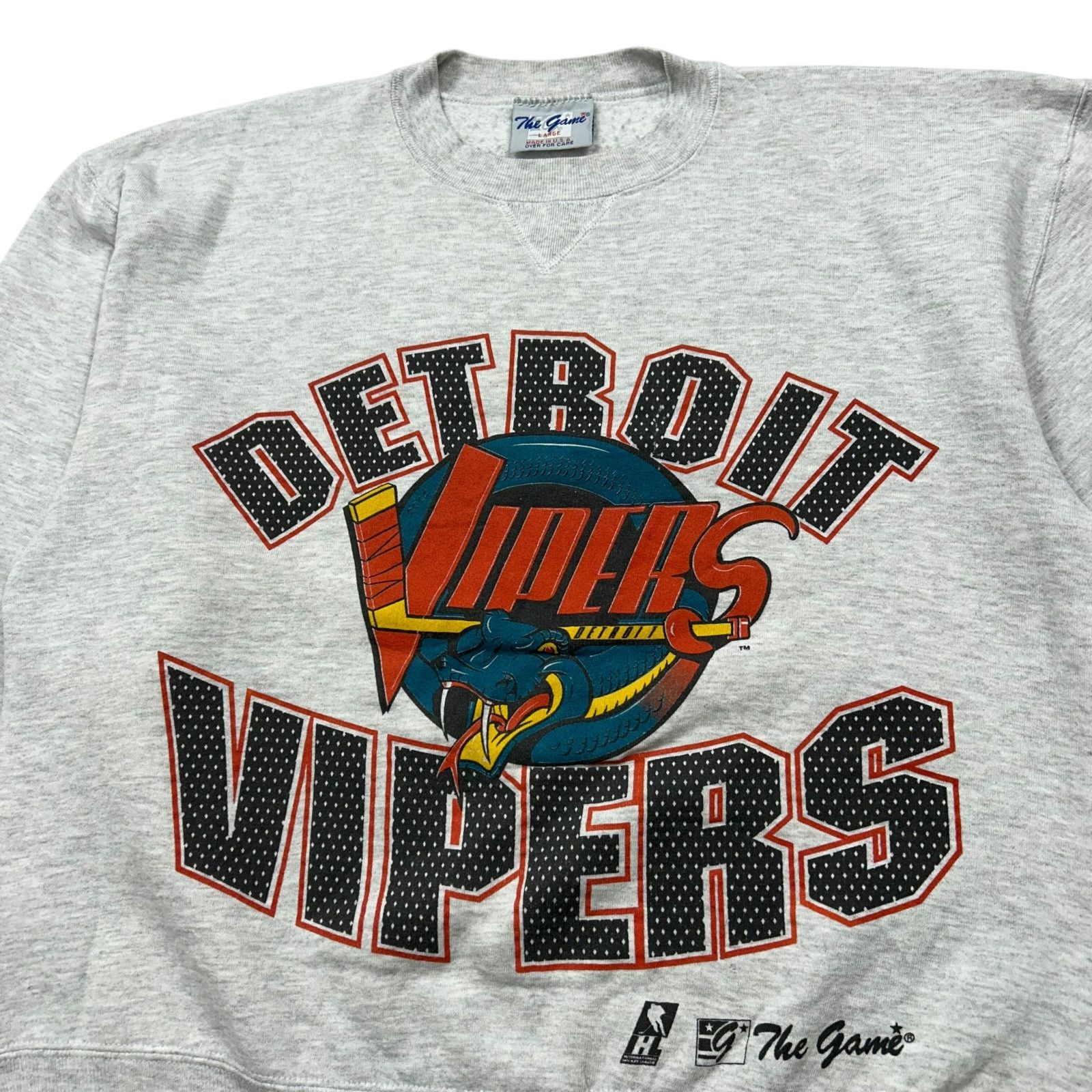 Vintage VTG 90s IHL DETROIT VIPERS THE GAME CREWNECK SWEATSHIRT Size US L / EU 52-54 / 3 - 2 Thumbnail