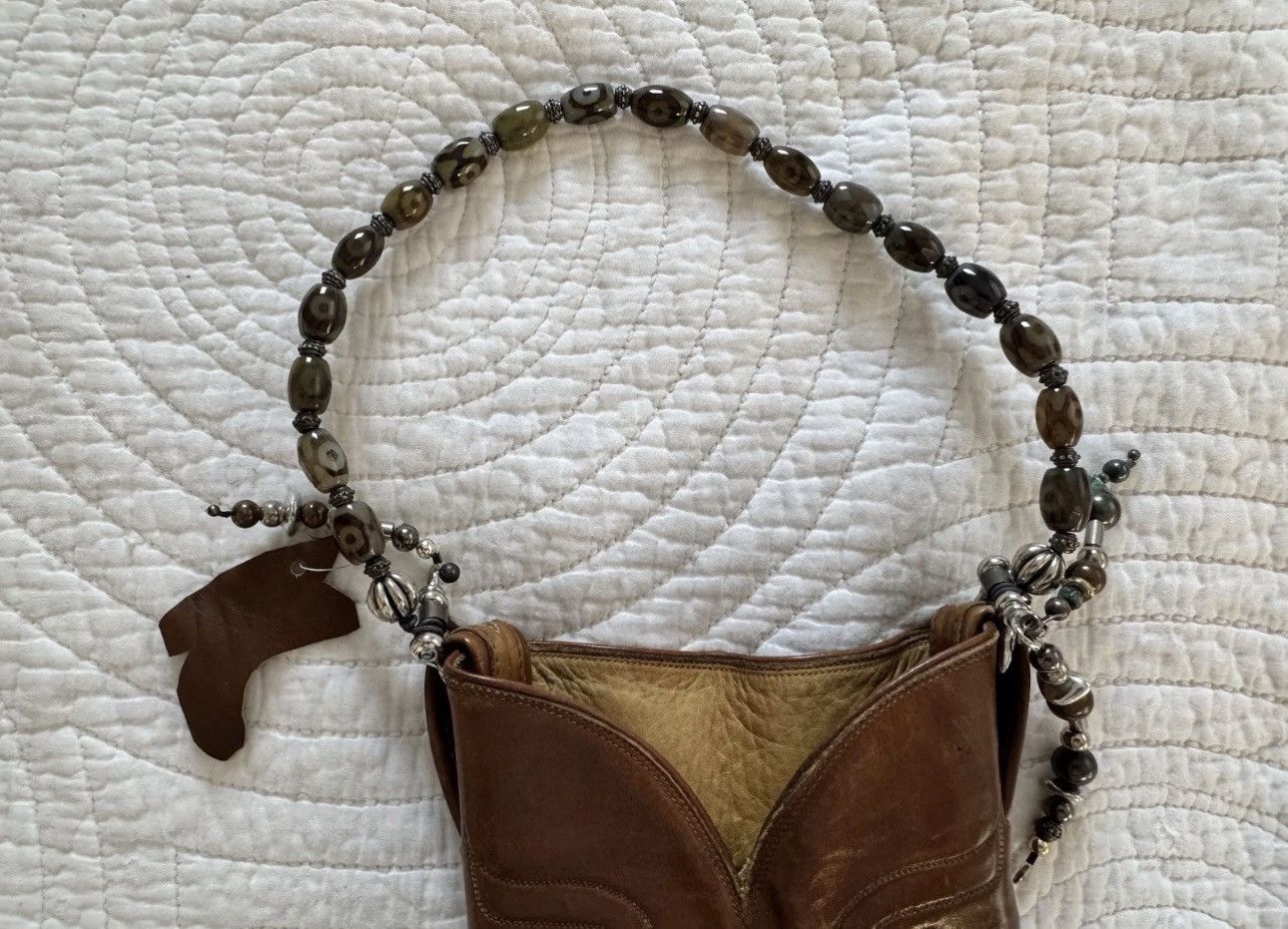Tony Lama Vintage Tony Lama Leather Boot Purse Western Cowgirl USA Size ONE SIZE - 3 Thumbnail