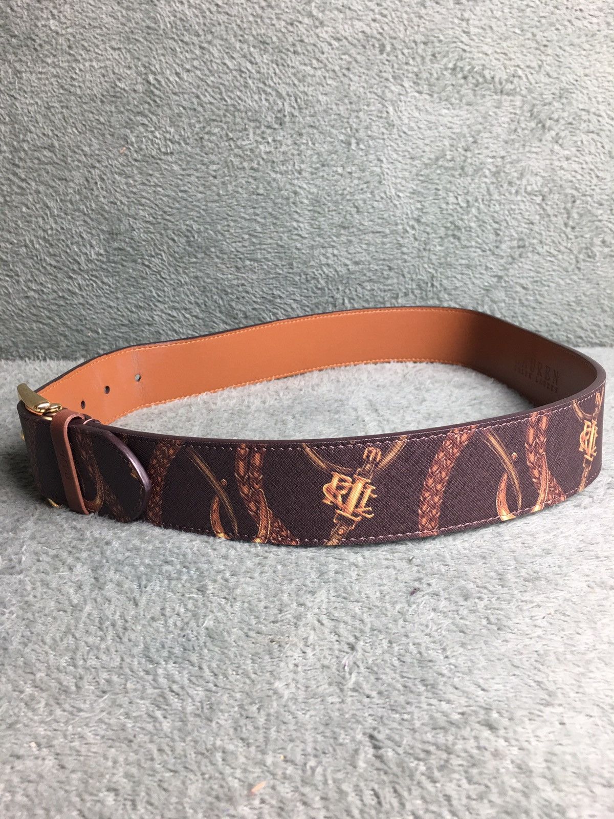 Lauren Ralph Lauren × Ralph Lauren RALPH LAUREN Belt Bridle Equestrian Crosshatch Logo RLL Size ONE SIZE - 6 Thumbnail