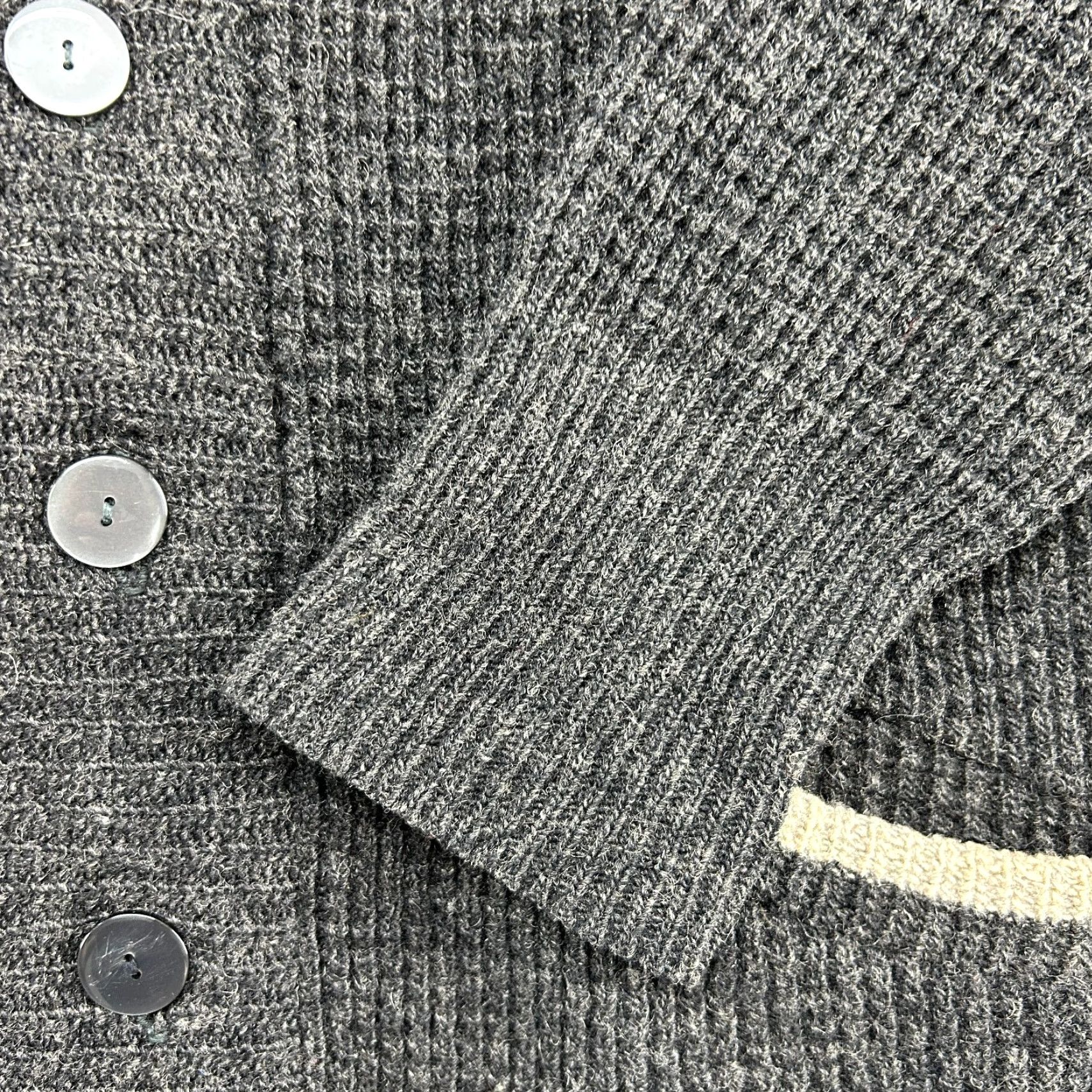 Vintage VINTAGE Green Hood Cardigan Sweater Mens M Green Wool Cardigan Waffle-Knit 60s Rockabilly 90s Mens Accessories Shirt? Size US M / EU 48-50 / 2 - 5 Thumbnail