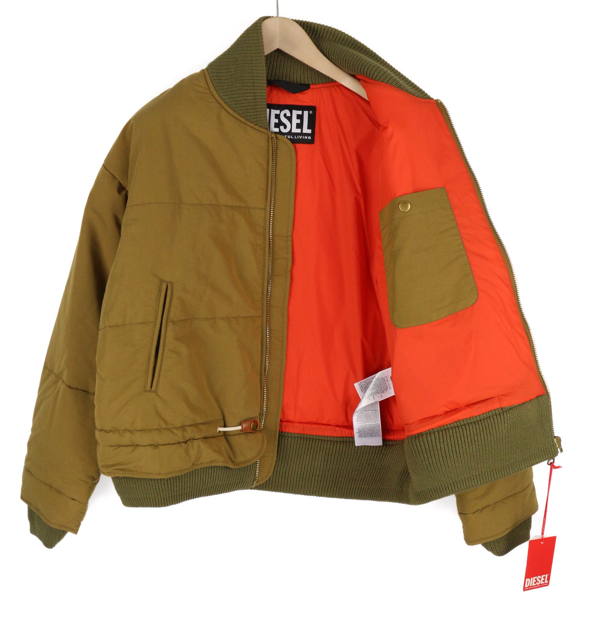 Diesel W-SPLEAK M Brown Patterned Insulated Zip Jacket 40025 Size US M / EU 48-50 / 2 - 4 Thumbnail