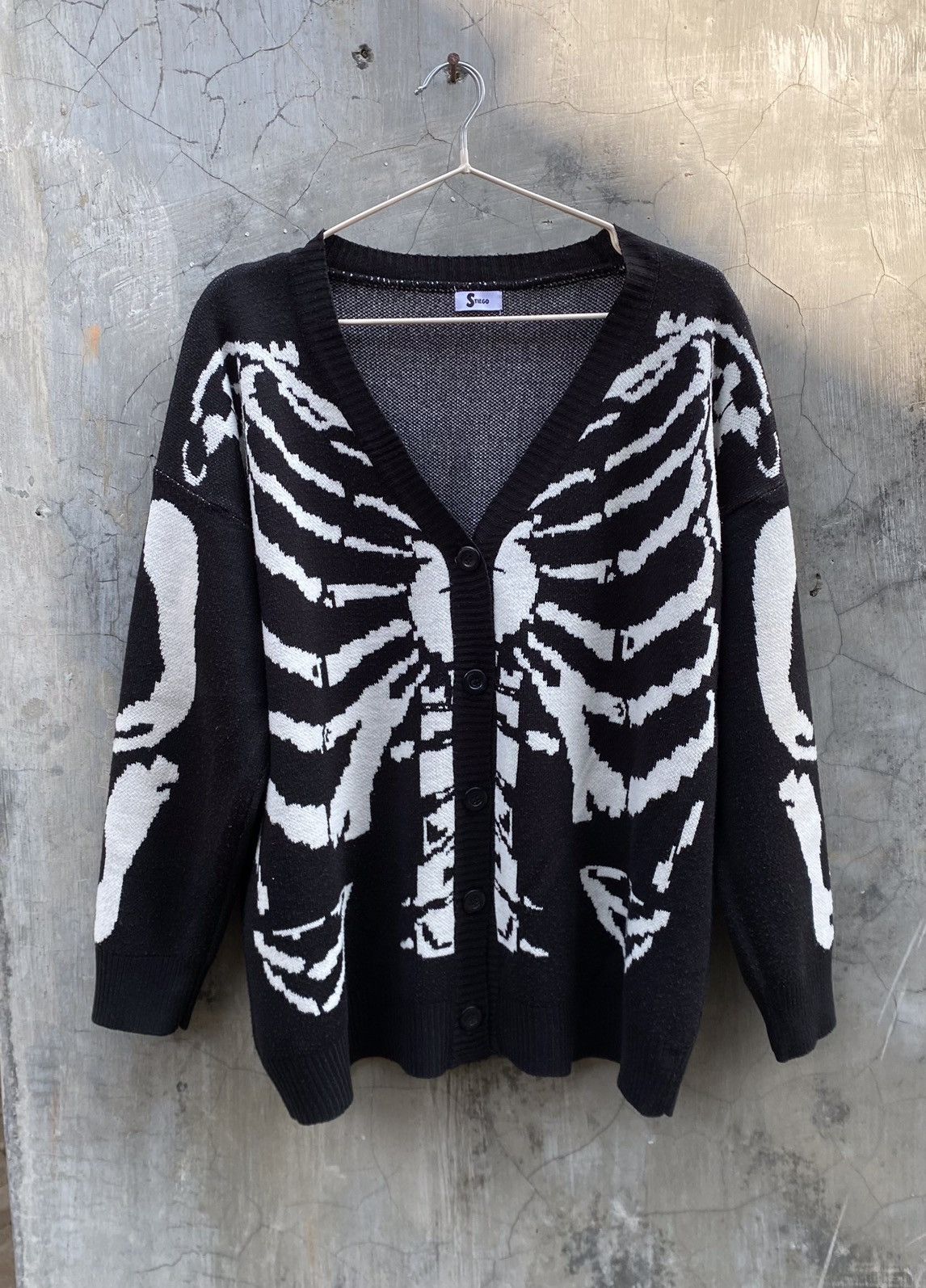 Japanese Brand Stiego Skeleton Cardigan Size US L / EU 52-54 / 3 - 1 Thumbnail