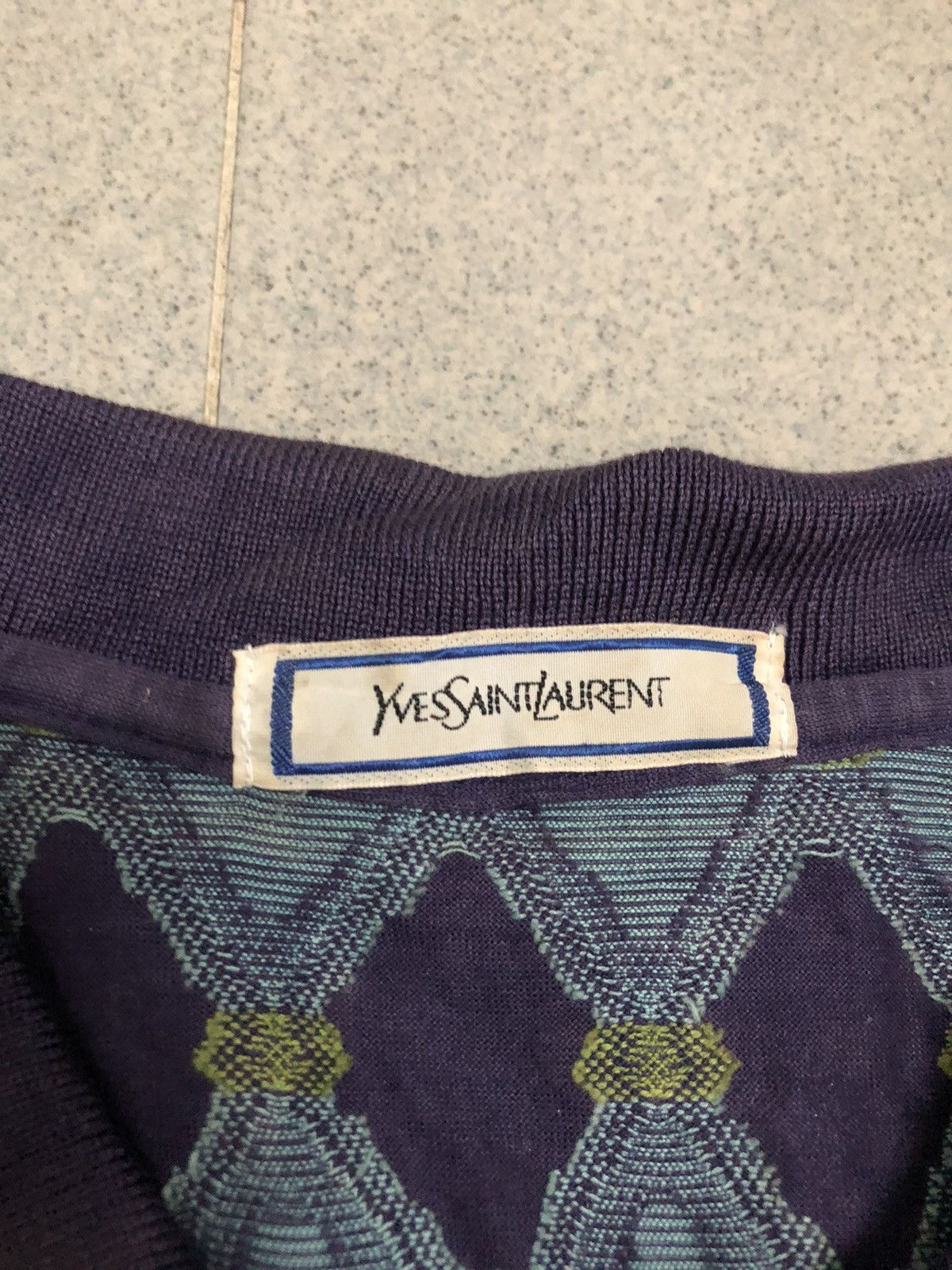 Vintage × Yves Saint Laurent Vintage Yves Saint Laurent Small Logo Shirt Size US L / EU 52-54 / 3 - 4 Thumbnail