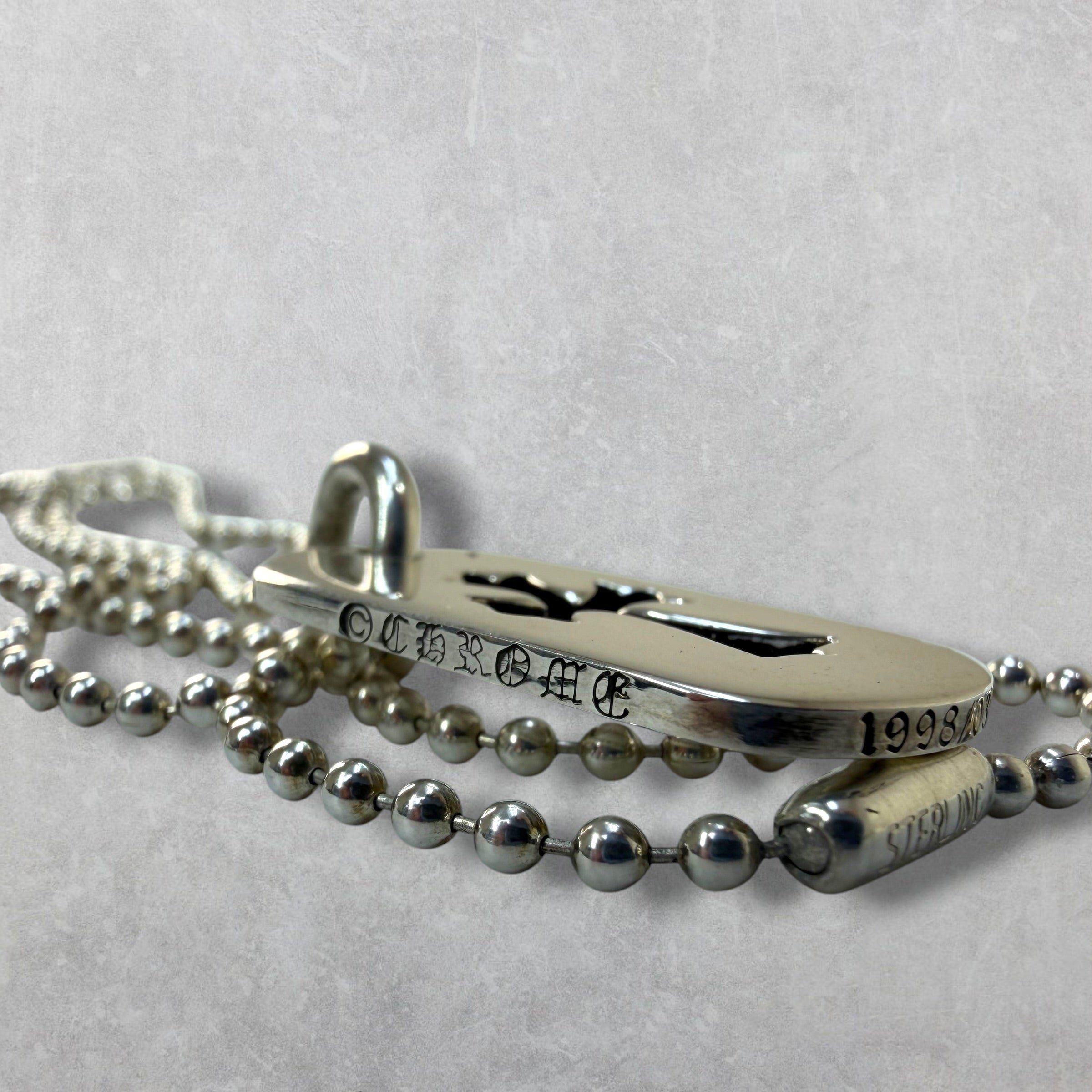 Chrome Hearts Chrome Hearts Cross Cutout Dog Tag w/ Ball Chain Size ONE SIZE - 4 Thumbnail