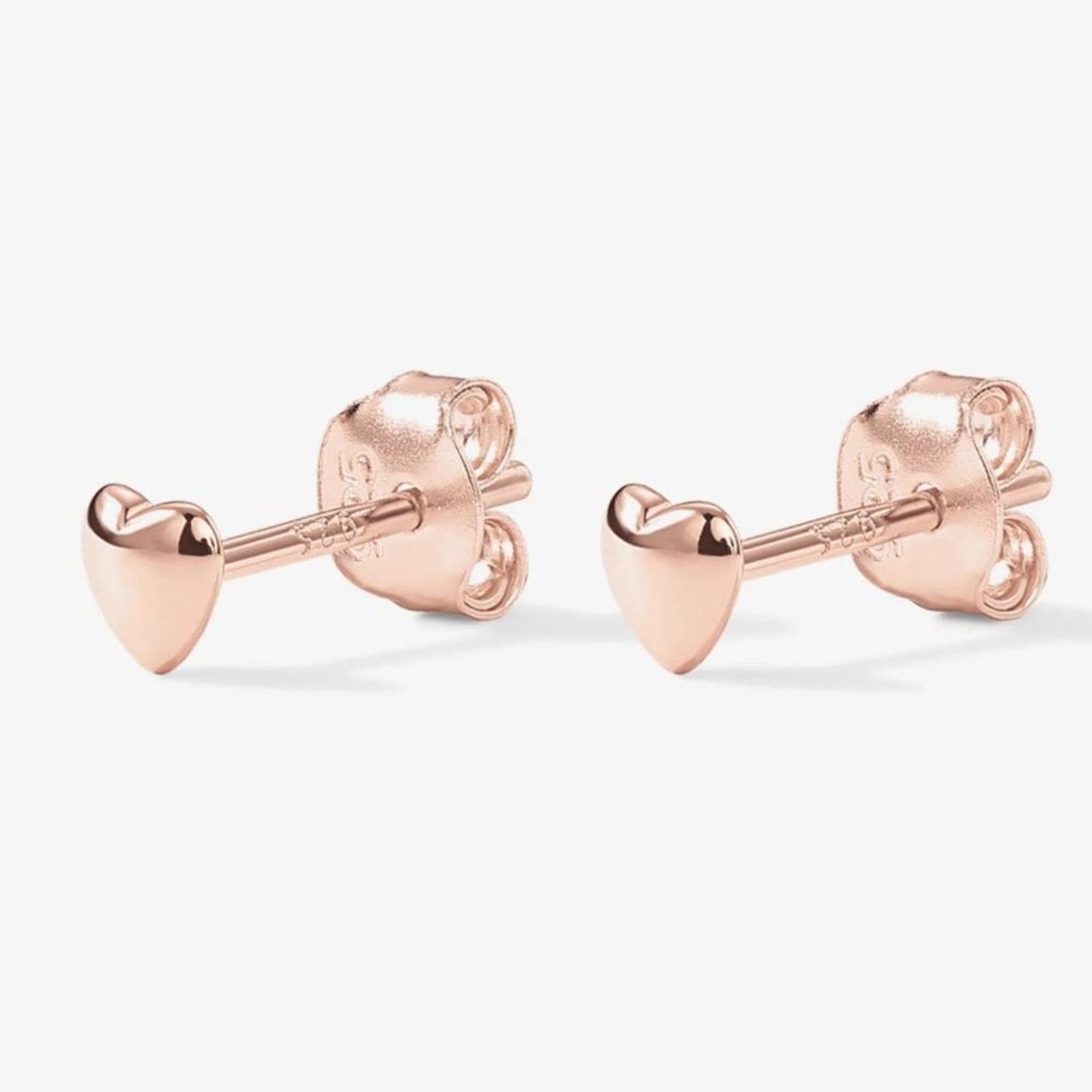 Vintage NWB PAVOI 14K Rose Gold Plated Heart Disc Stud Earrings 925 Size ONE SIZE - 5 Thumbnail