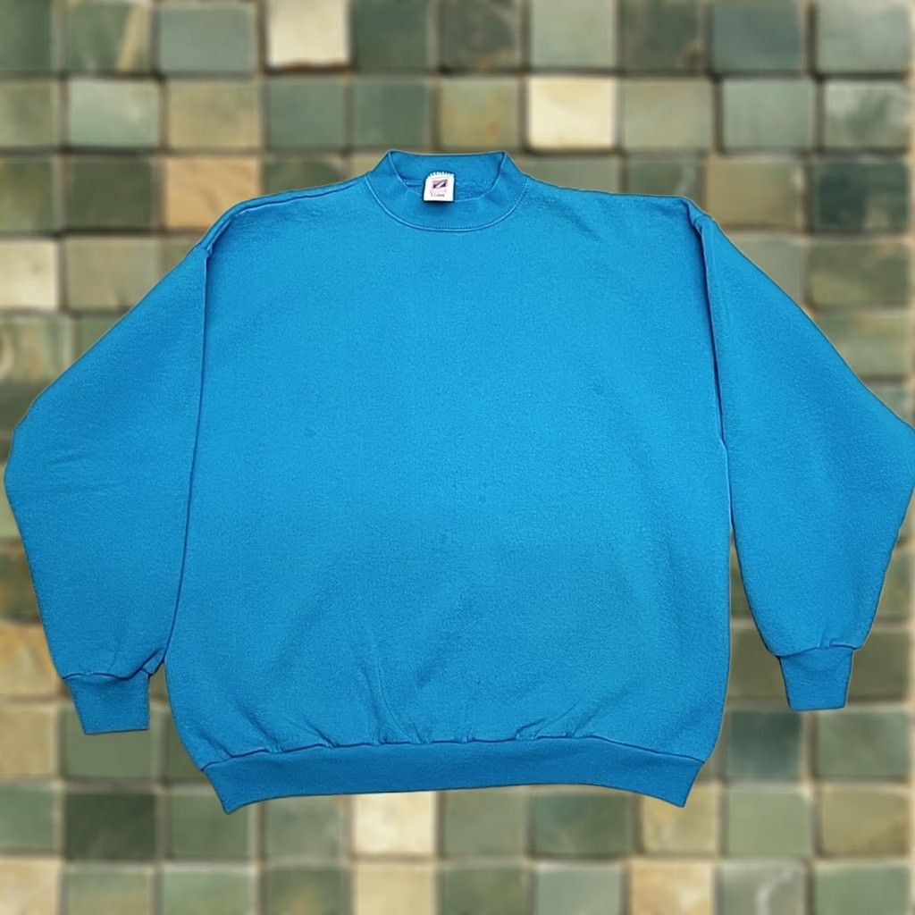 Logo 7 VINTAGE Logo 7 Sweatshirt Men XL Blue Long Sleeve Crewneck Pullover Made in USA Sweatshirt XL Blue Logo 7 Mens 90s USA American Size US XL / EU 56 / 4 - 1 Thumbnail