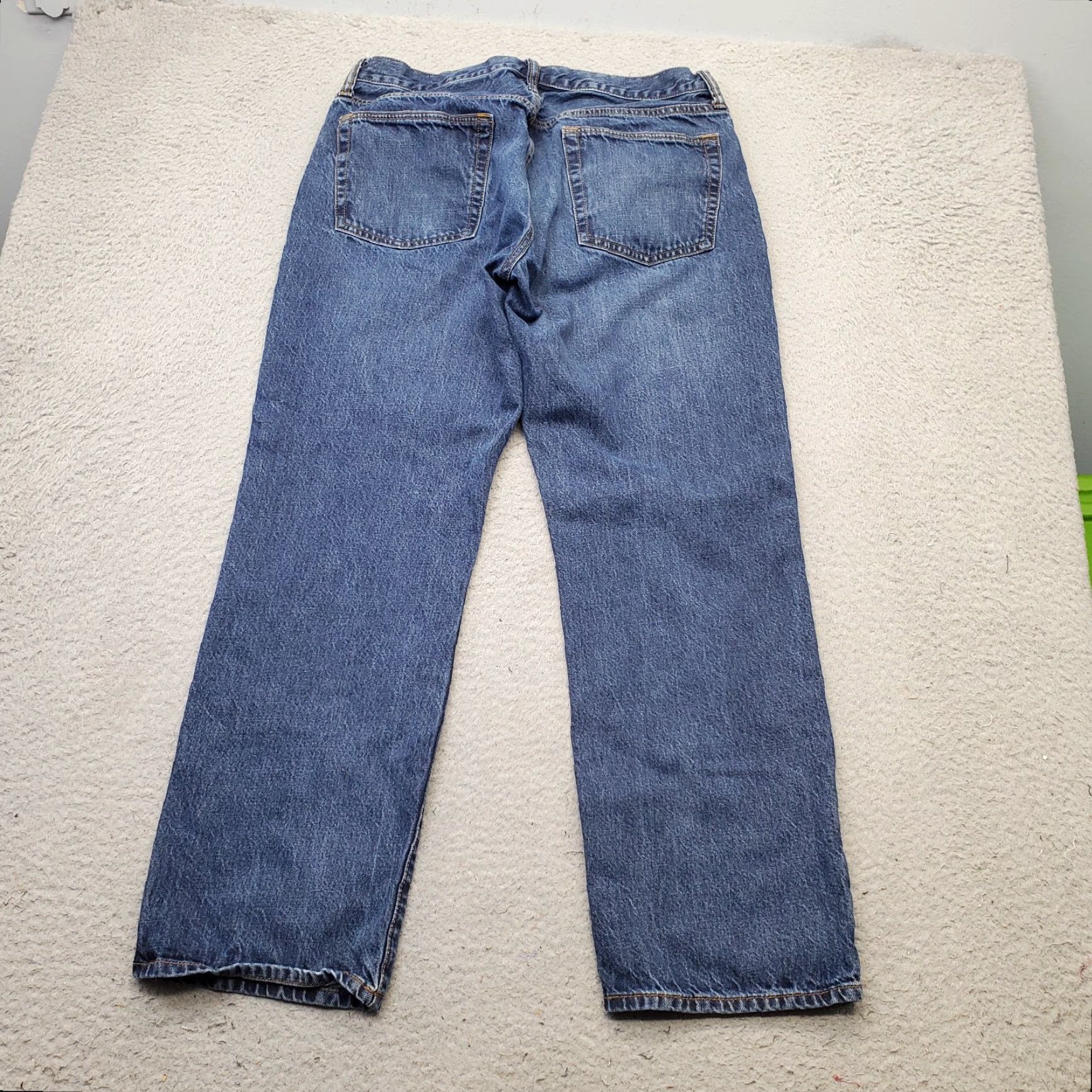 Gap Gap Mens Jeans 34 Straight Denim Blue 5-Pocket Regular 30.5 Inseam Medium Wash Flat Front Stretch Size US 34 / EU 50 - 2 Thumbnail