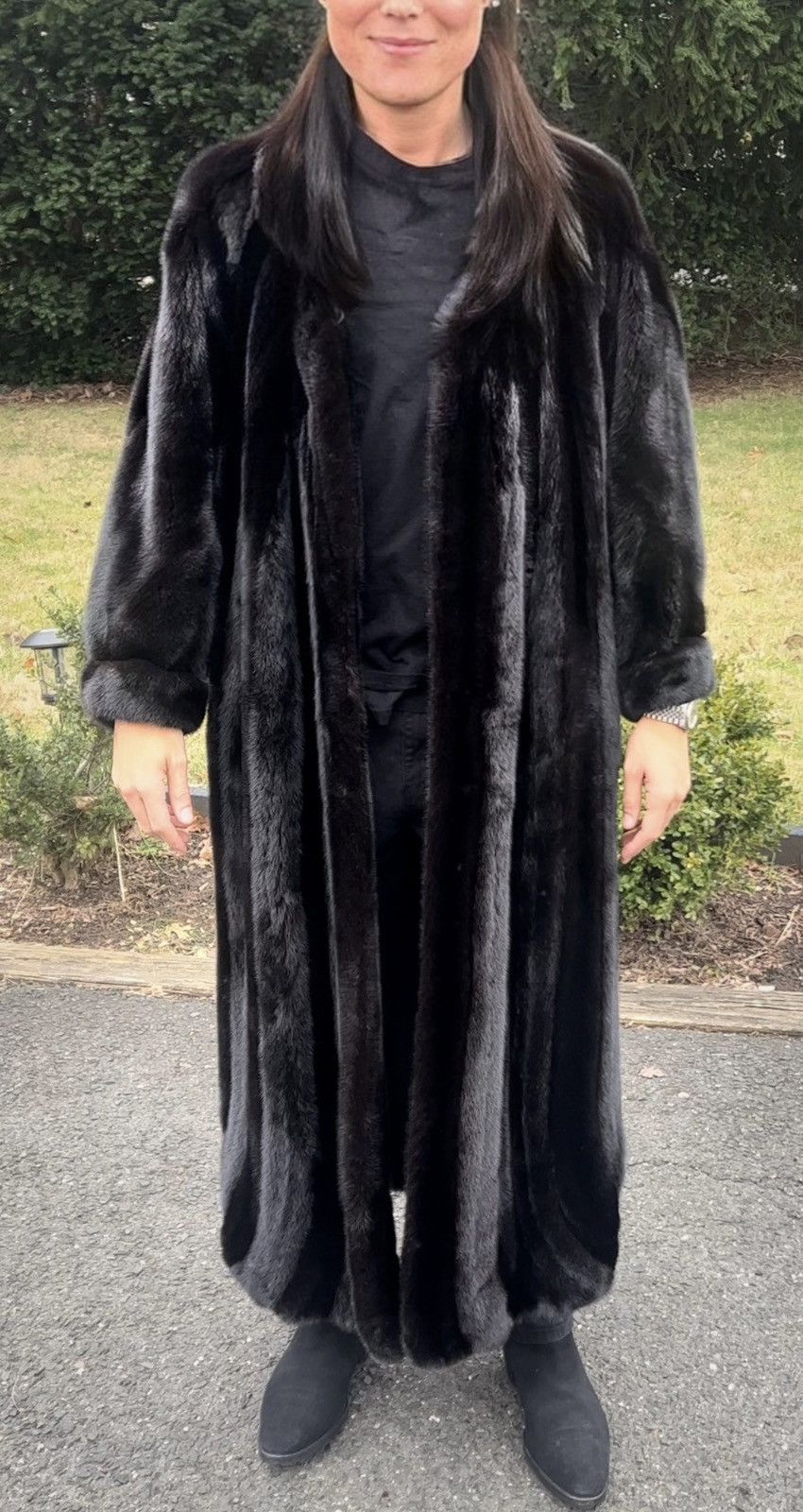Other Black Mink Fur Coat from Steven Corn Furs Size M / US 6-8 / IT 42-44 - 3 Thumbnail