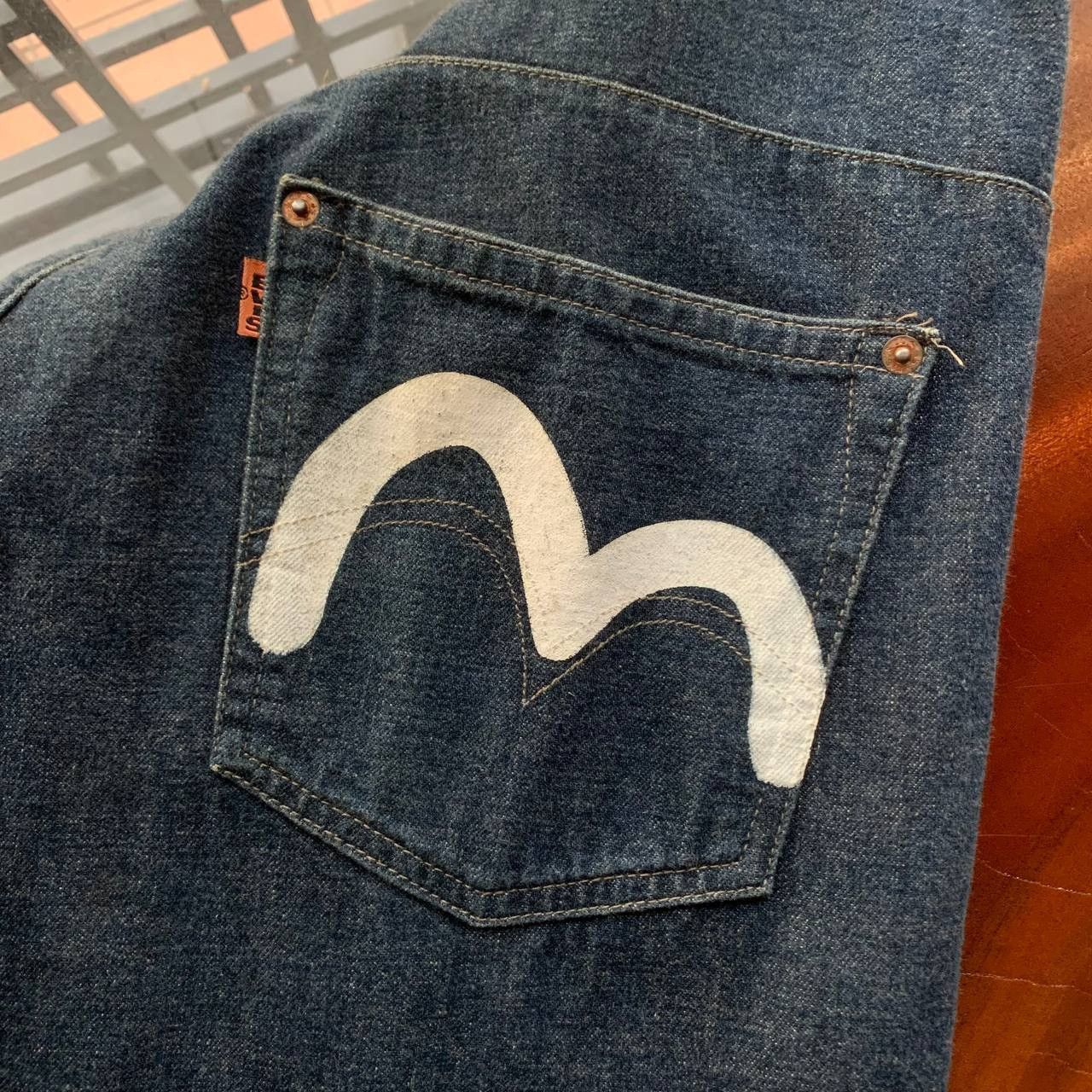 Evisu Vintage 90s Evis Evisu Seagull Dark Blue Denim Jeans Pants Size US 31 - 8 Thumbnail