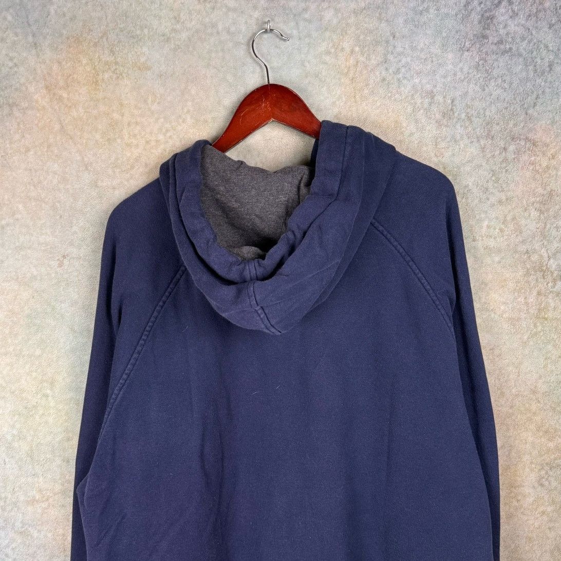 Nike × Vintage VTG Y2K Nike Logo Hoodie Sweatshirt XXL Navy Blue Swoosh Size US XXL / EU 58 / 5 - 7 Thumbnail