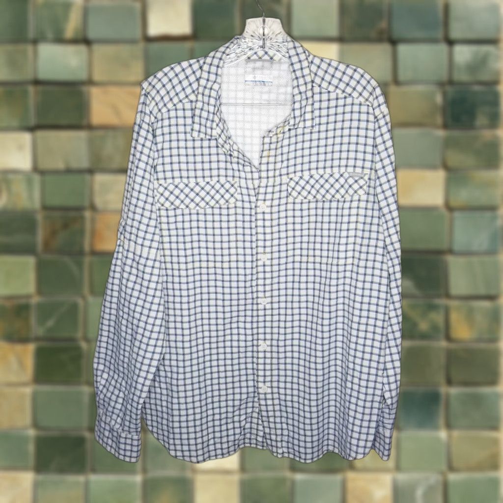 Vintage COLUMBIA Men's Long Sleeve Button-Up Shirt White Blue Plaid Size L Size US L / EU 52-54 / 3 - 1 Thumbnail