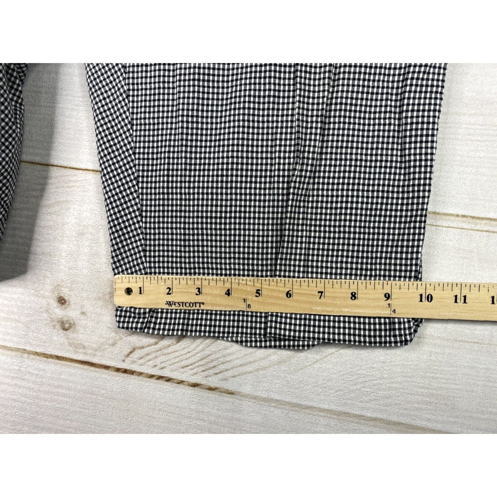 Vintage Karen Scott Skimmer Shorts Womens 14 Black White Check Stretch Cotton 12" Inseam Size 36" / US 14 / IT 50 - 7 Thumbnail