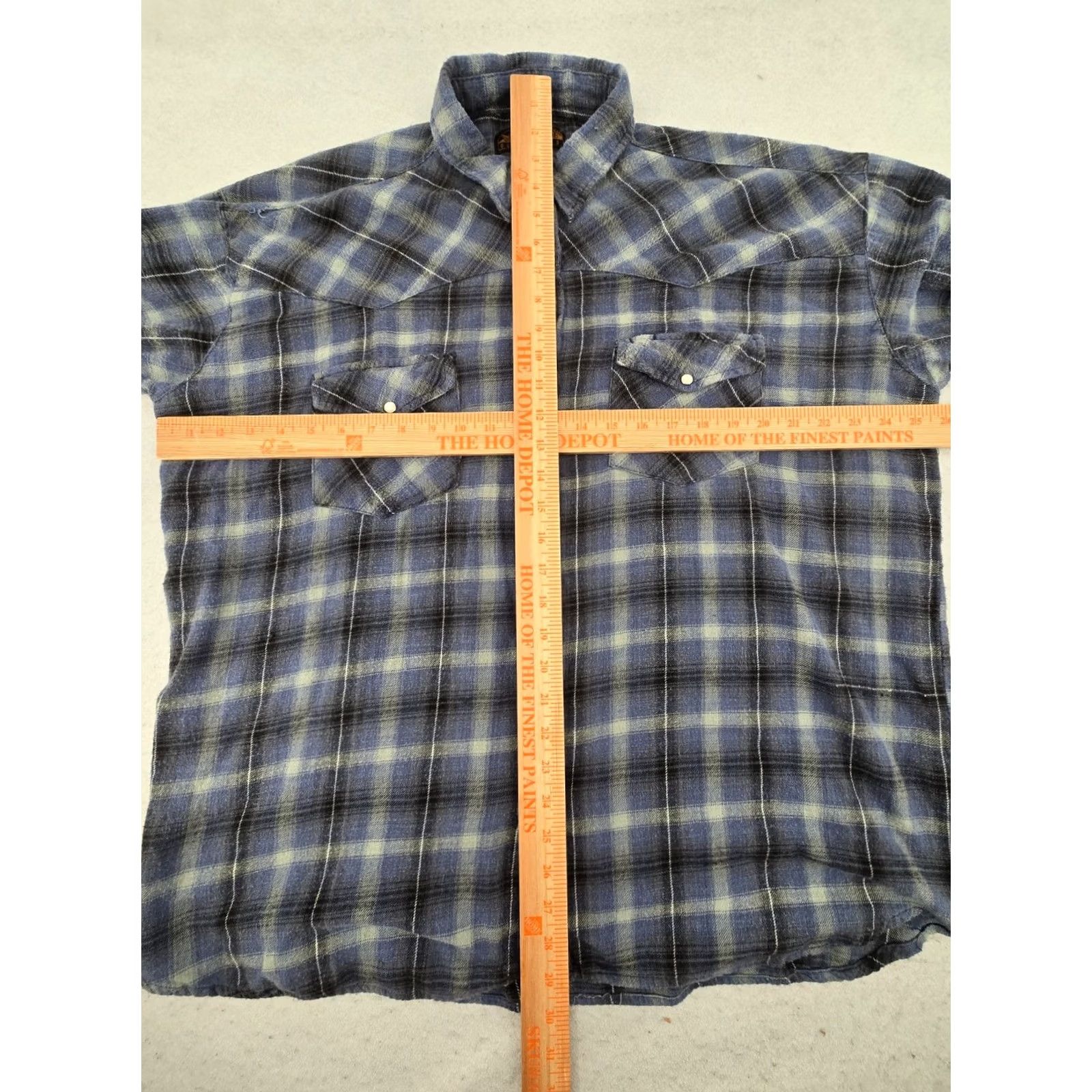 Vintage Canyon Guide Flannel Shirt 2XL Blue Plaid Pocket Button Outdoor Men XXL Size US XXL / EU 58 / 5 - 6 Thumbnail