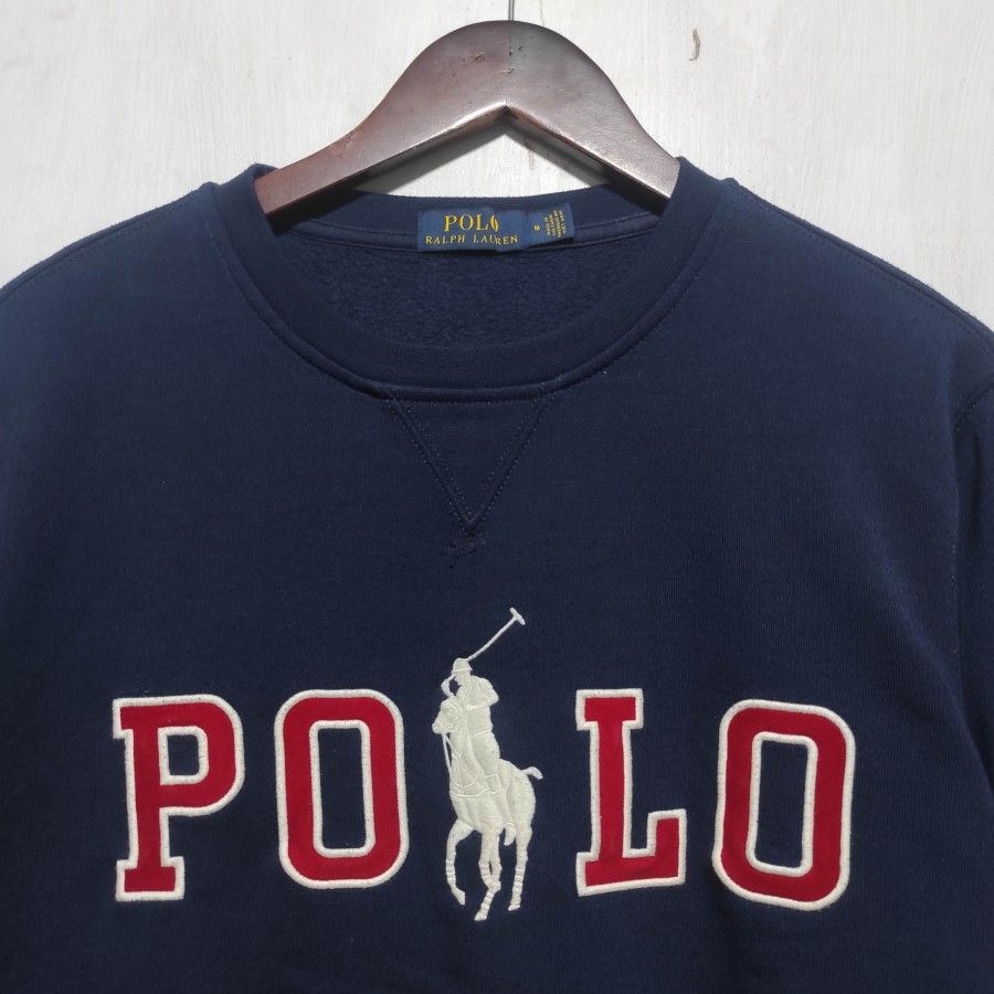 Polo Ralph Lauren Vintage POLO ralph lauren big spellout crewneck sweatshirt Size US M / EU 48-50 / 2 - 2 Thumbnail